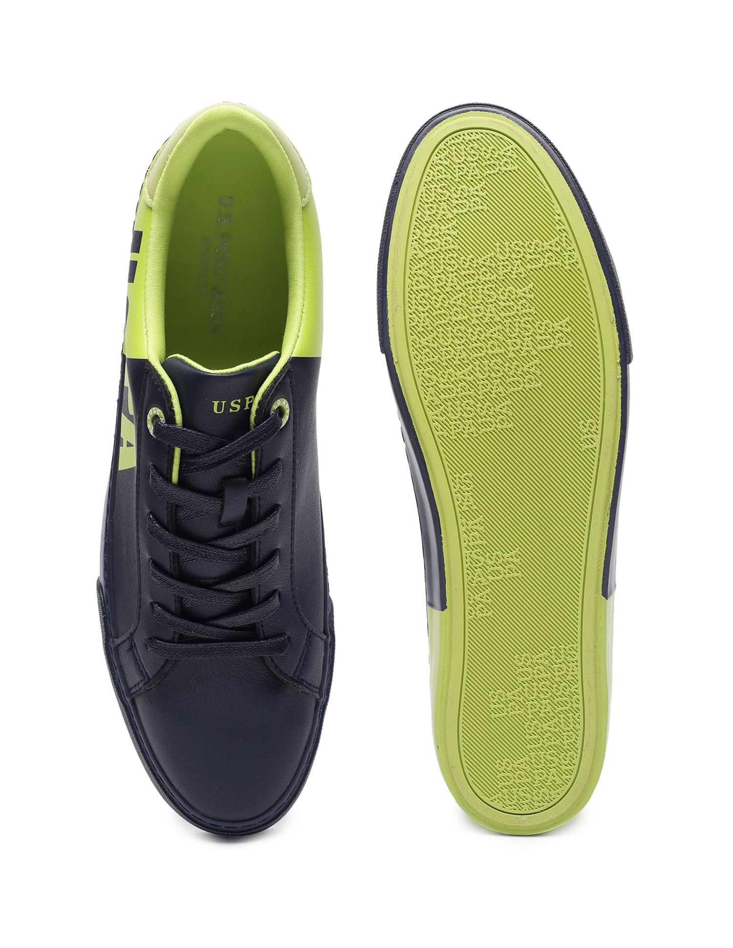 Men Round Toe Colour Block Tristen Sneakers Navy - U.S. Polo Assn. India | Large
