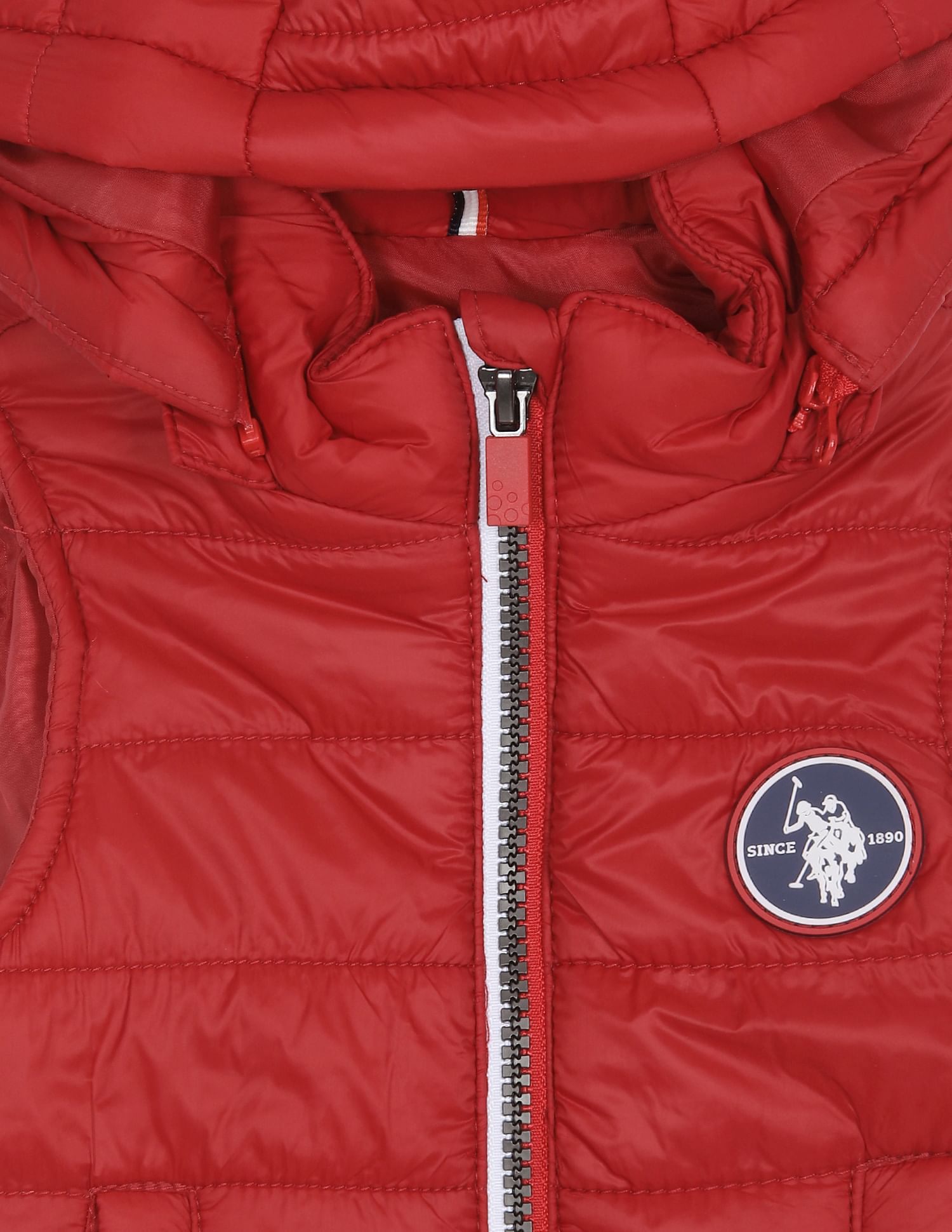 Sleeveless Solid Puffer Jacket Red - U.S. POLO ASSN. | Large