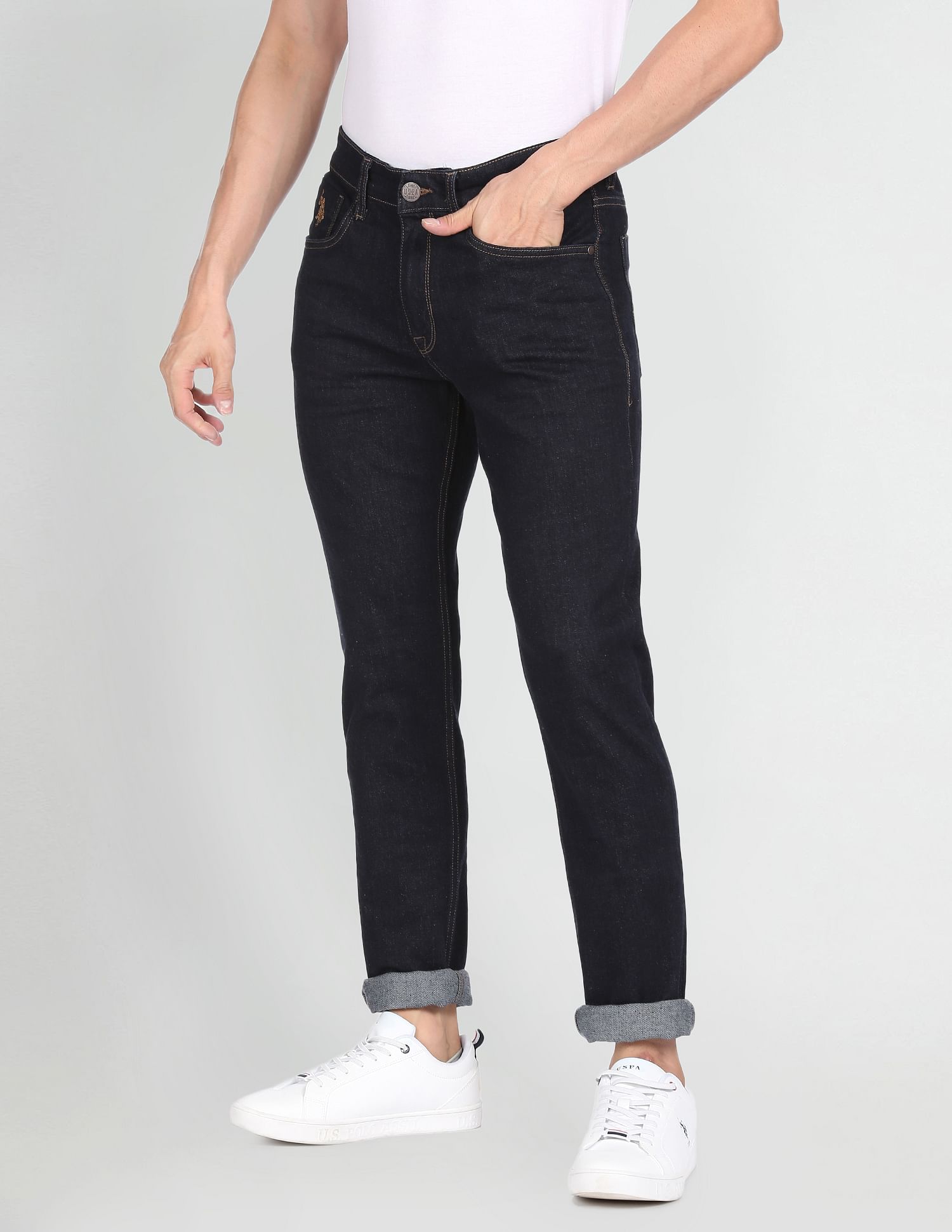 Slim Fit Rinsed Jeans Blue - U.S. POLO ASSN. | Large