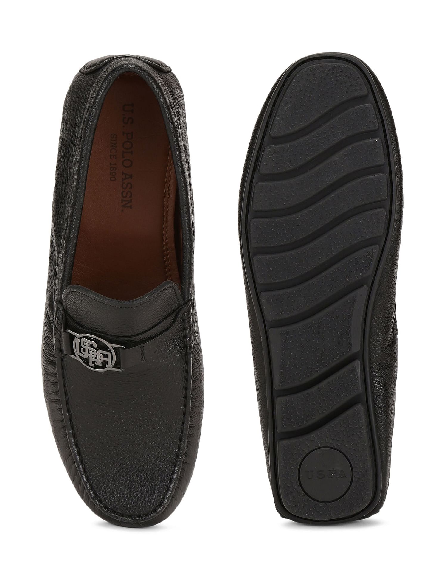 Men Round Toe Martia 2.0 Loafers Black - U.S. Polo Assn. India | Large