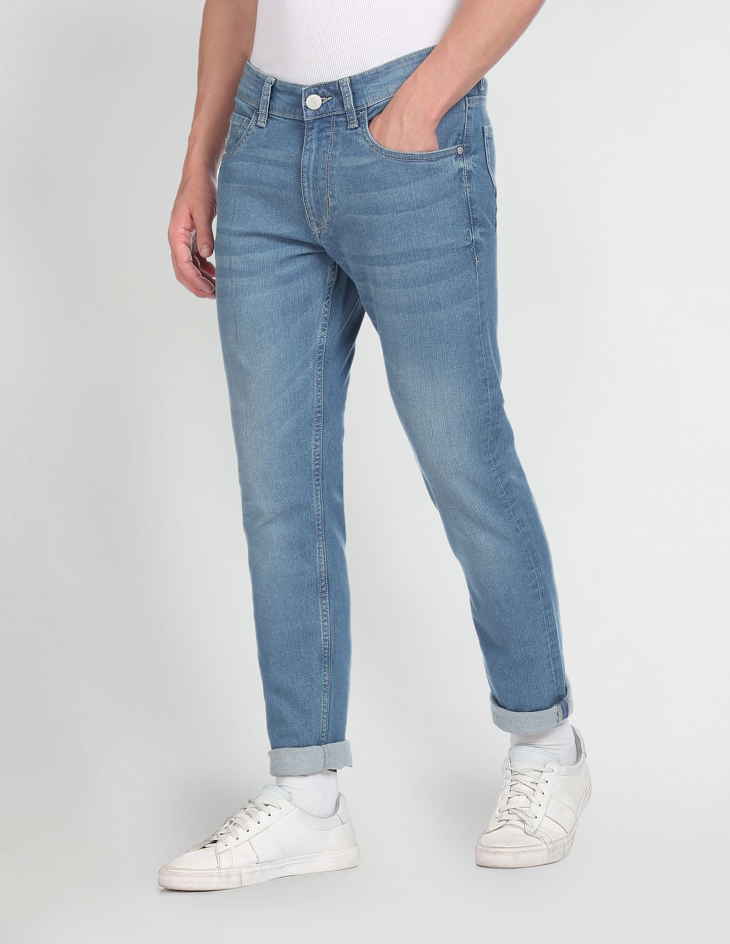 Mid Rise Brandon Slim Tapered Fit Jeans Blue - U.S. Polo Assn. India | Large