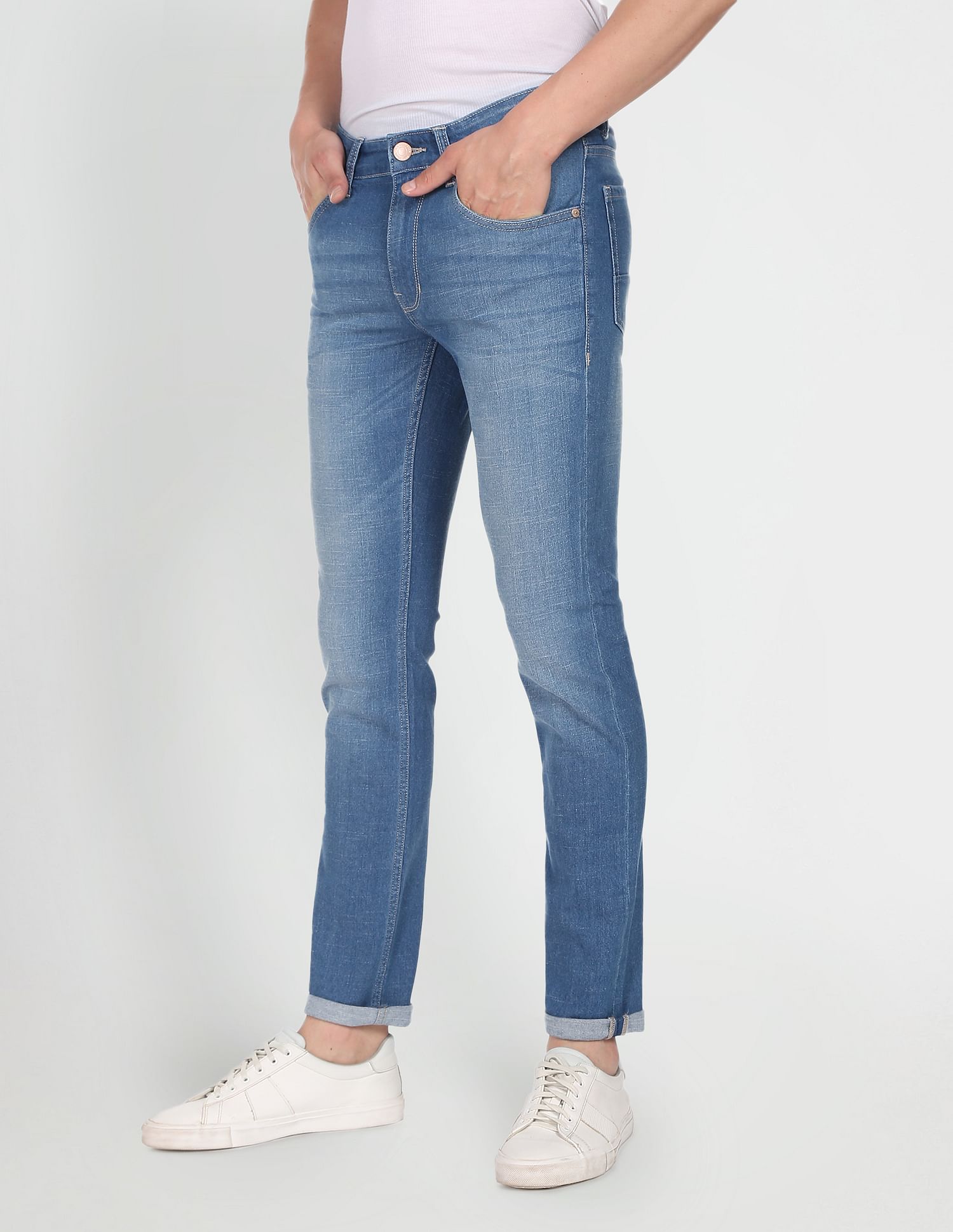 Brandon Slim Tapered Fit Stone Wash Jeans Blue - U.S. POLO ASSN. | Large