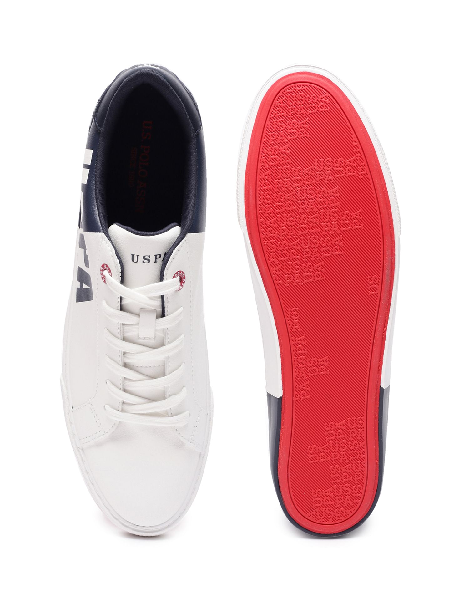 Men Round Toe Colour Block Tristen Sneakers Off White - U.S. POLO ASSN. | Large