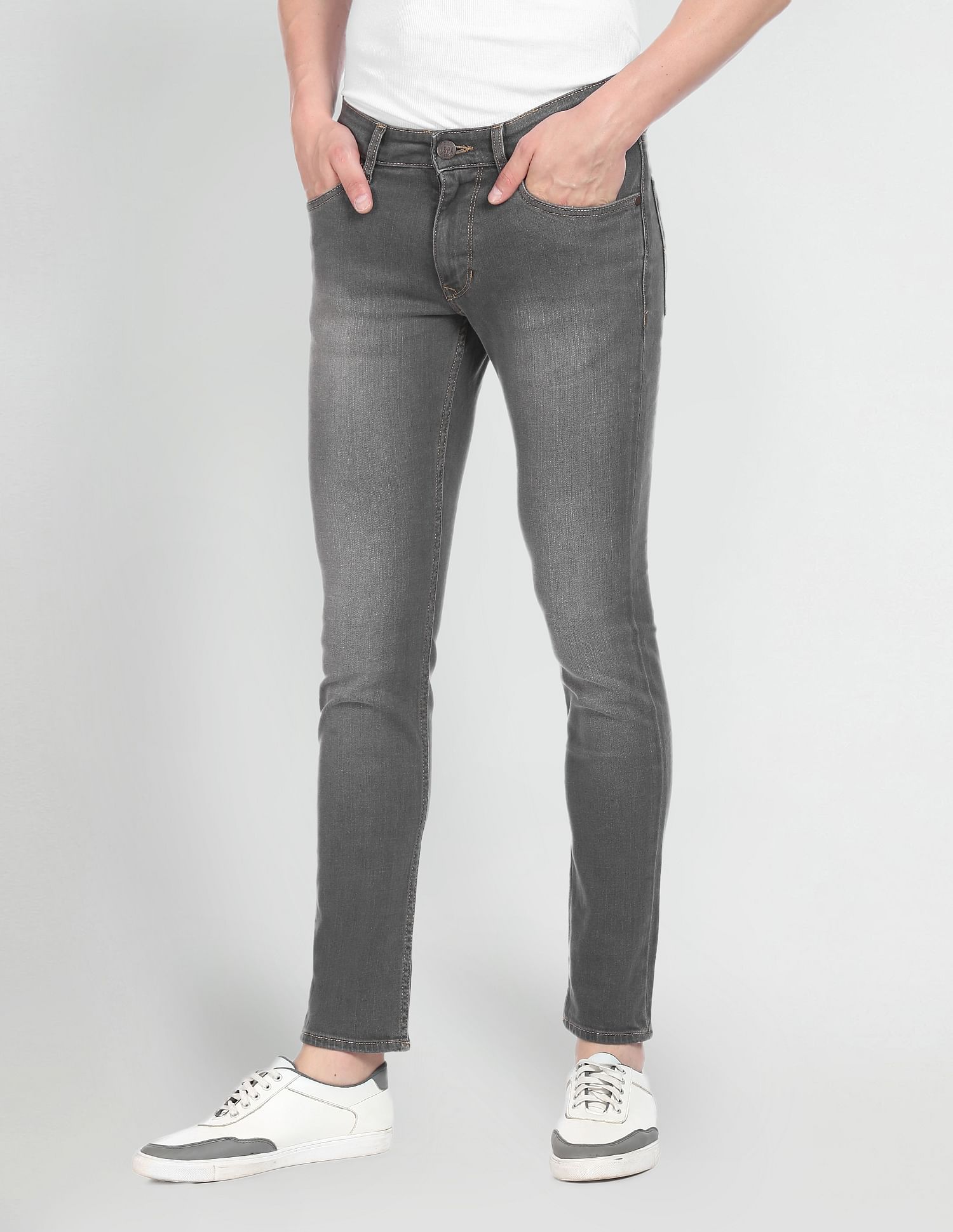 Brandon Slim Tapered Fit Stone Wash Jeans Grey - U.S. POLO ASSN. | Large