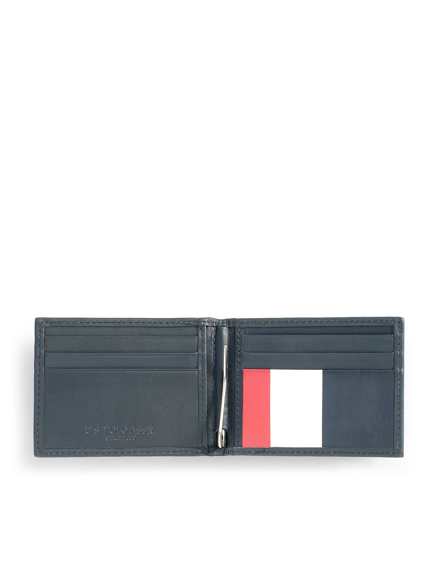 Bi-Fold Solid Wallet Navy - U.S. Polo Assn. India | Large
