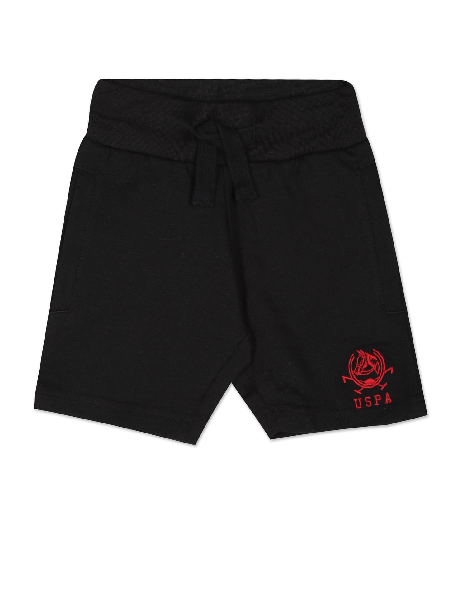 Elasticised Waist Shorts - Pack Of 2 Grey and Black - U.S. POLO ASSN. | Large