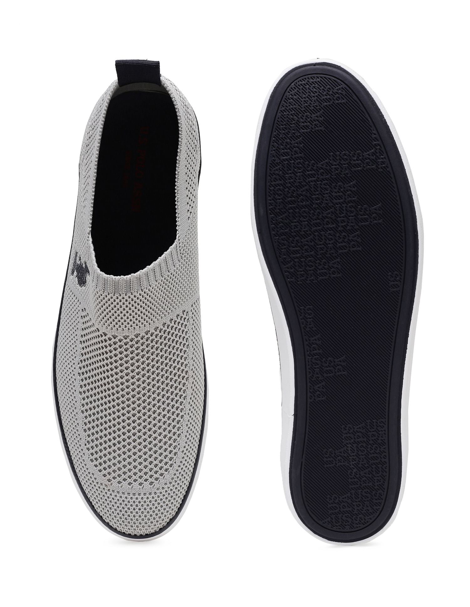 Men Knit Octavia 2.0 Slip On Shoes Grey - U.S. Polo Assn. India | Large