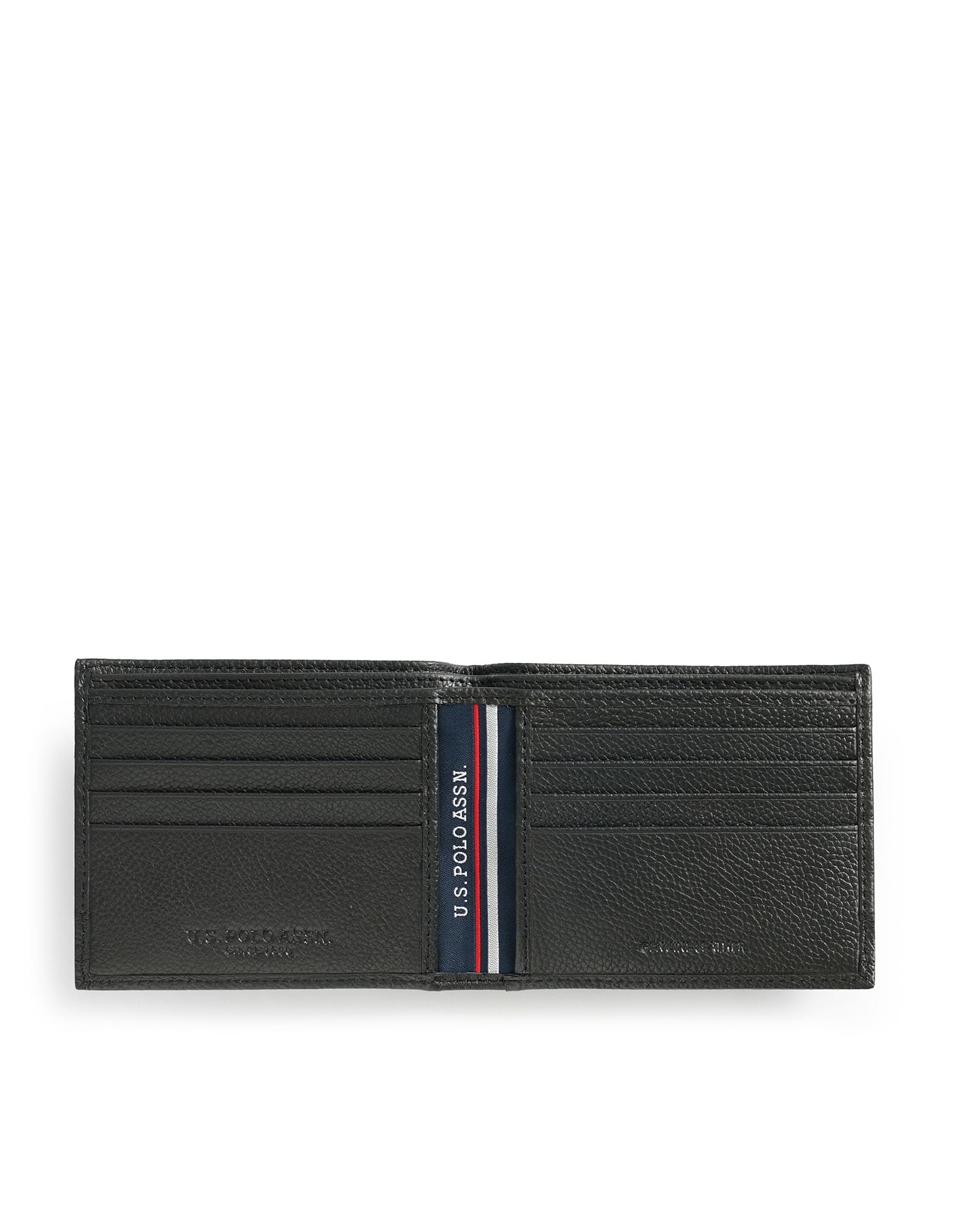 Bi-Fold Textured Wallet Black - U.S. POLO ASSN. | Large