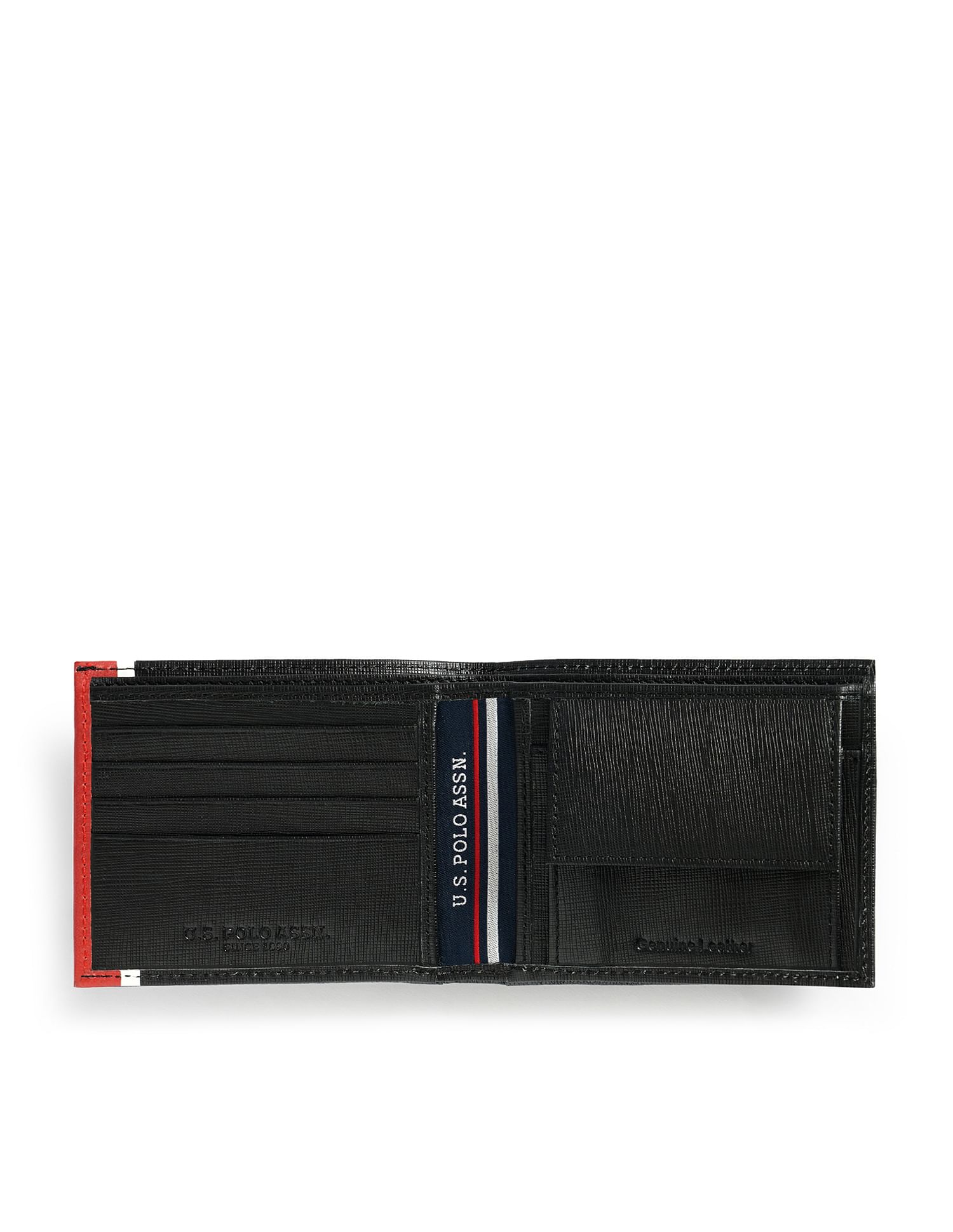 Bi-Fold Vertical Stripe Wallet Black - U.S. POLO ASSN. | Large