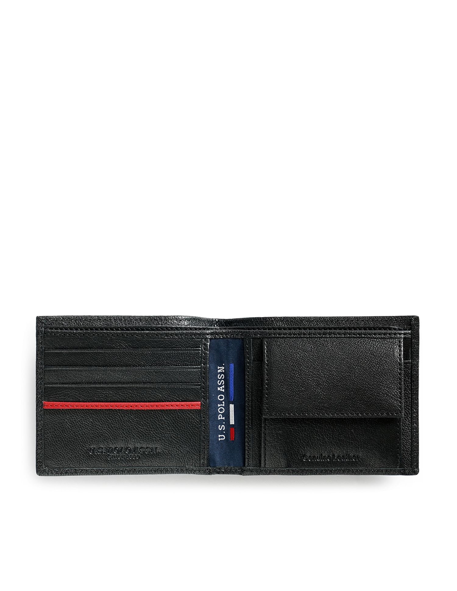 Bi-Fold Texture Wallet Black - U.S. Polo Assn. India | Large