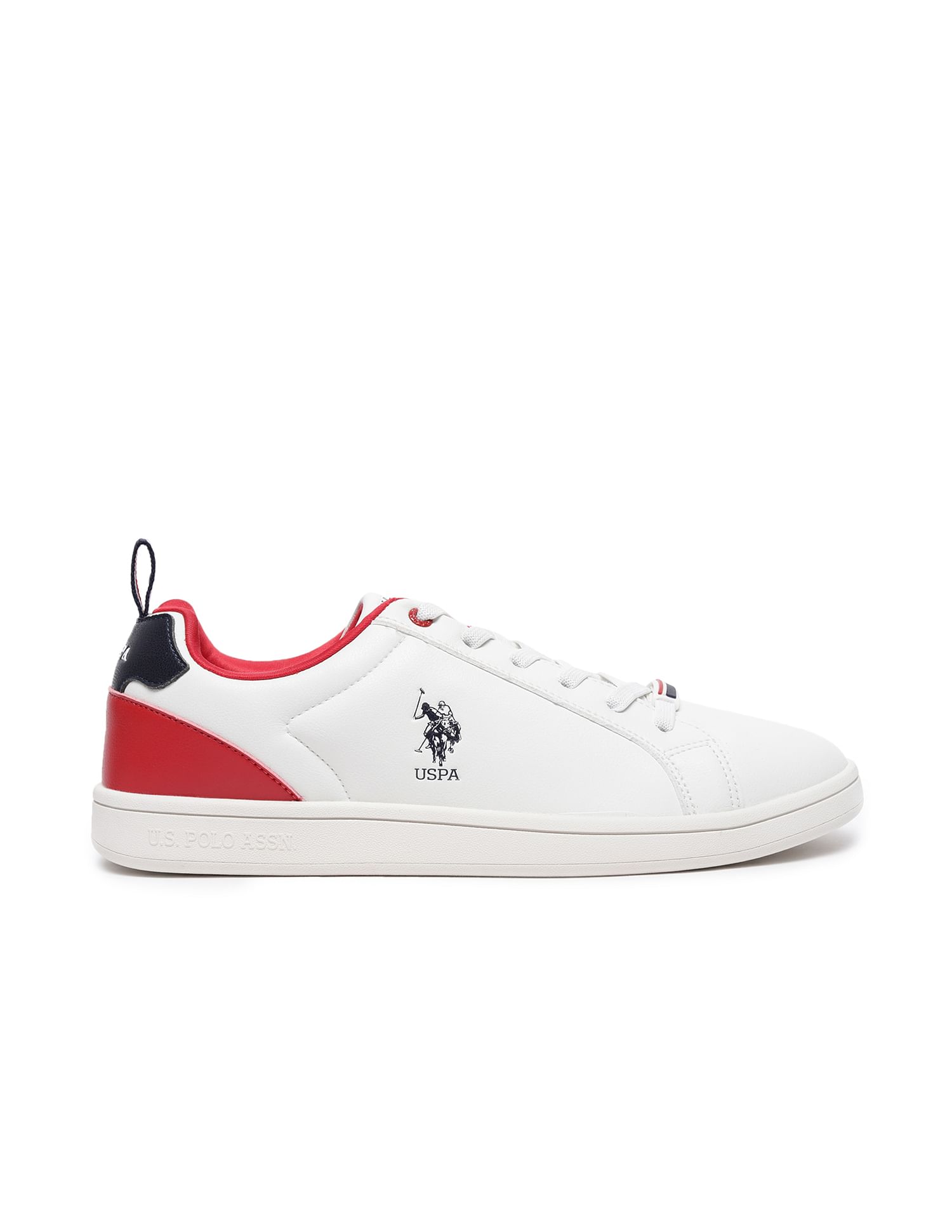 Men Colour Block Lace Up Stefan Sneakers Off White - U.S. Polo Assn. India | Large