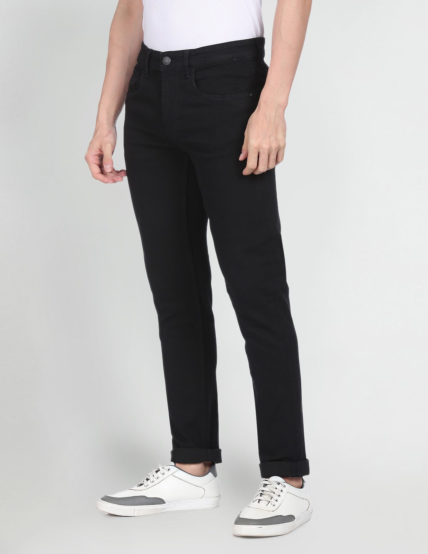 Skinny Fit Mid Rise Jeans Black - U.S. POLO ASSN. | Large