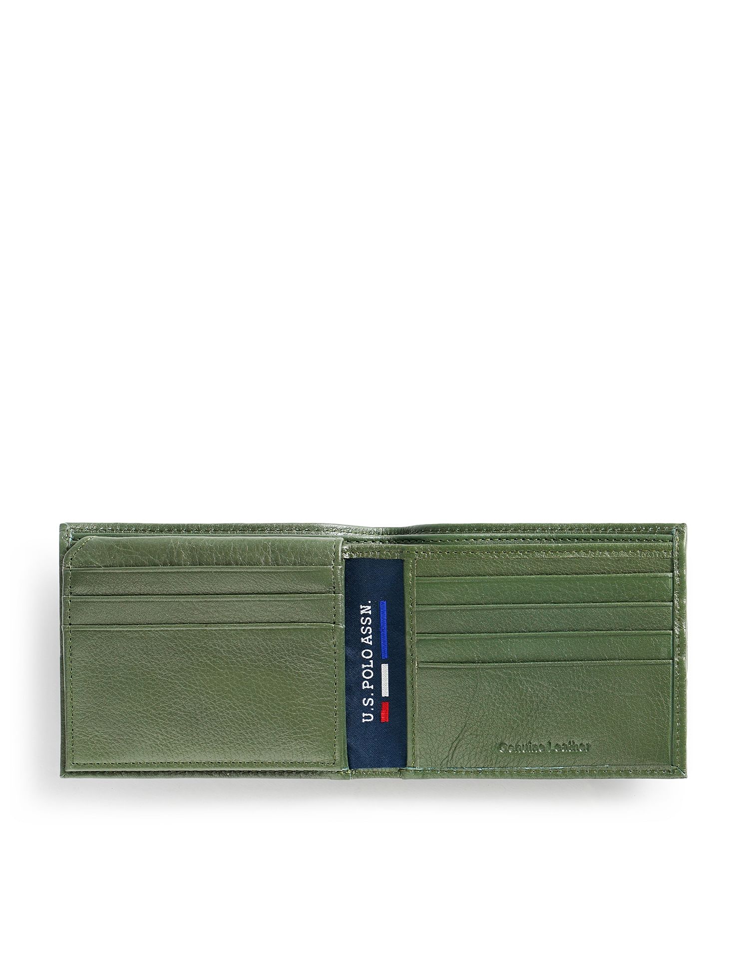 Bi-Fold Solid Wallet Olive - U.S. POLO ASSN. | Large