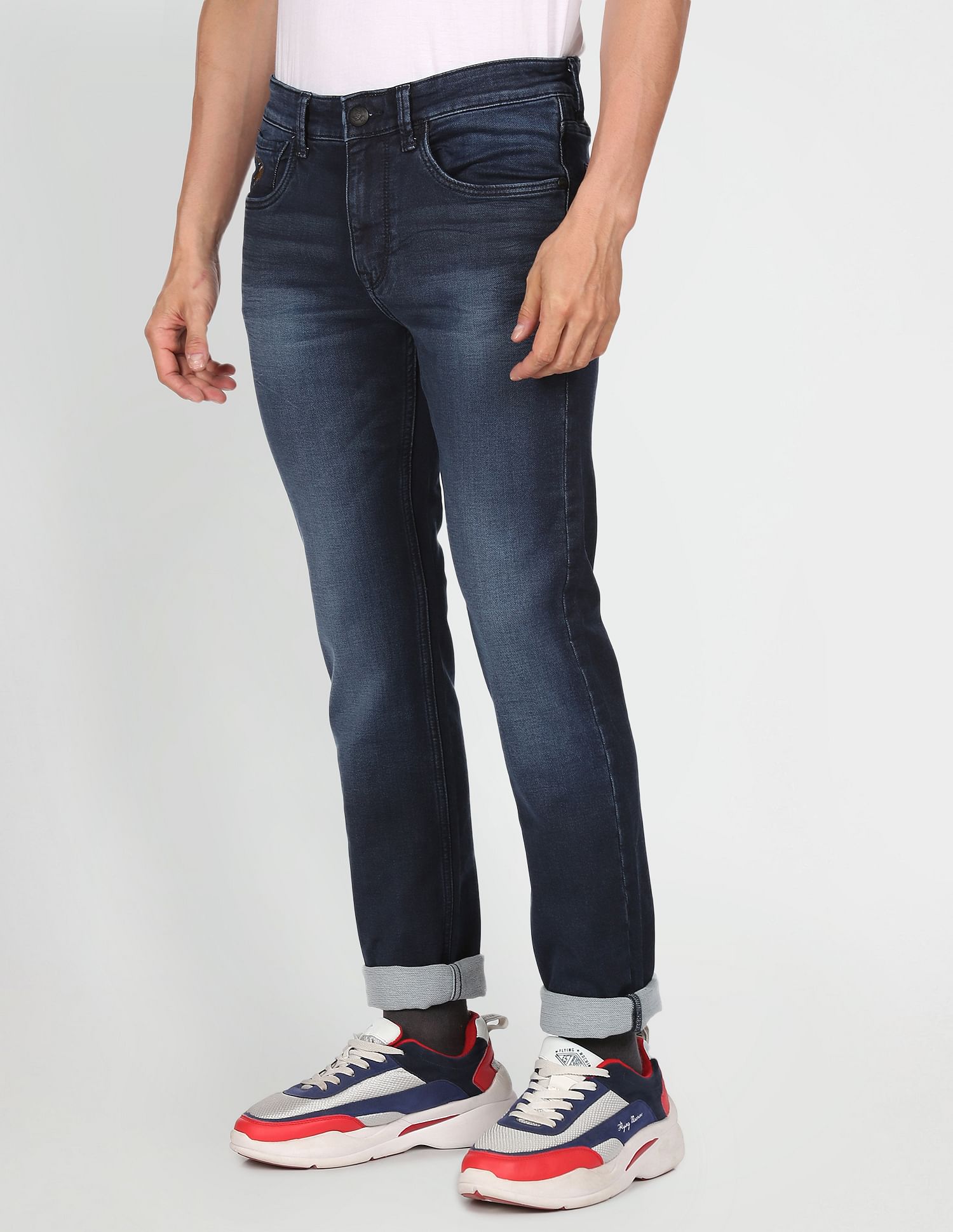 Regallo Skinny Fit Wash Jeans Dark Blue - U.S. POLO ASSN. | Large