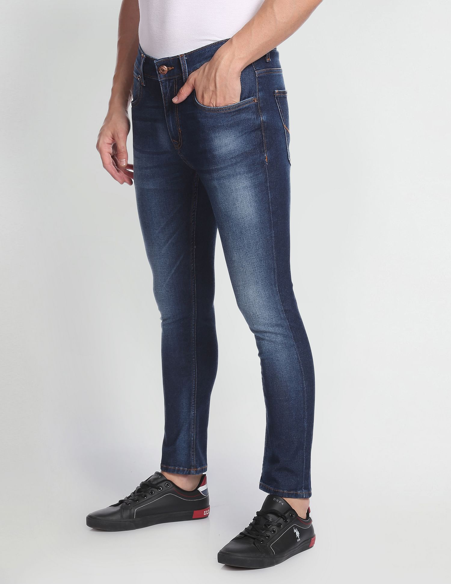 Stone Wash Authentic Jeans Dark Blue - U.S. Polo Assn. India | Large