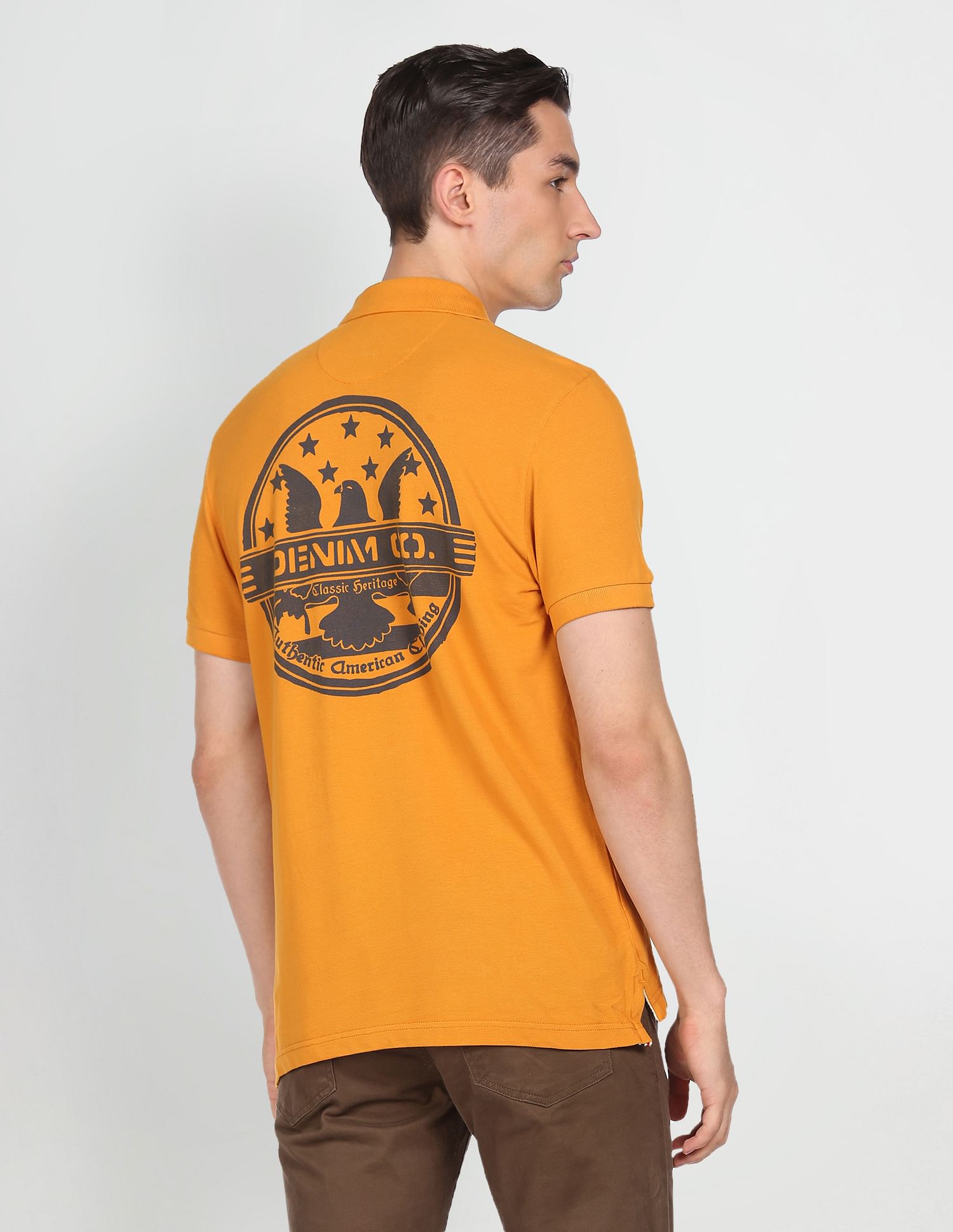 Short Sleeve Solid Polo Shirt Gold - U.S. Polo Assn. India | Large