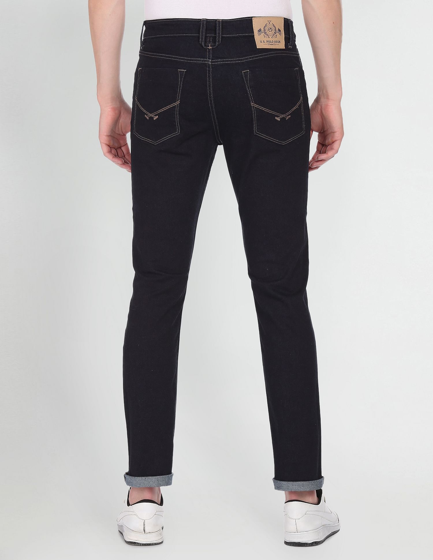 Brandon Slim Tapered Fit Clean Look Jeans Blue - U.S. Polo Assn. India | Large
