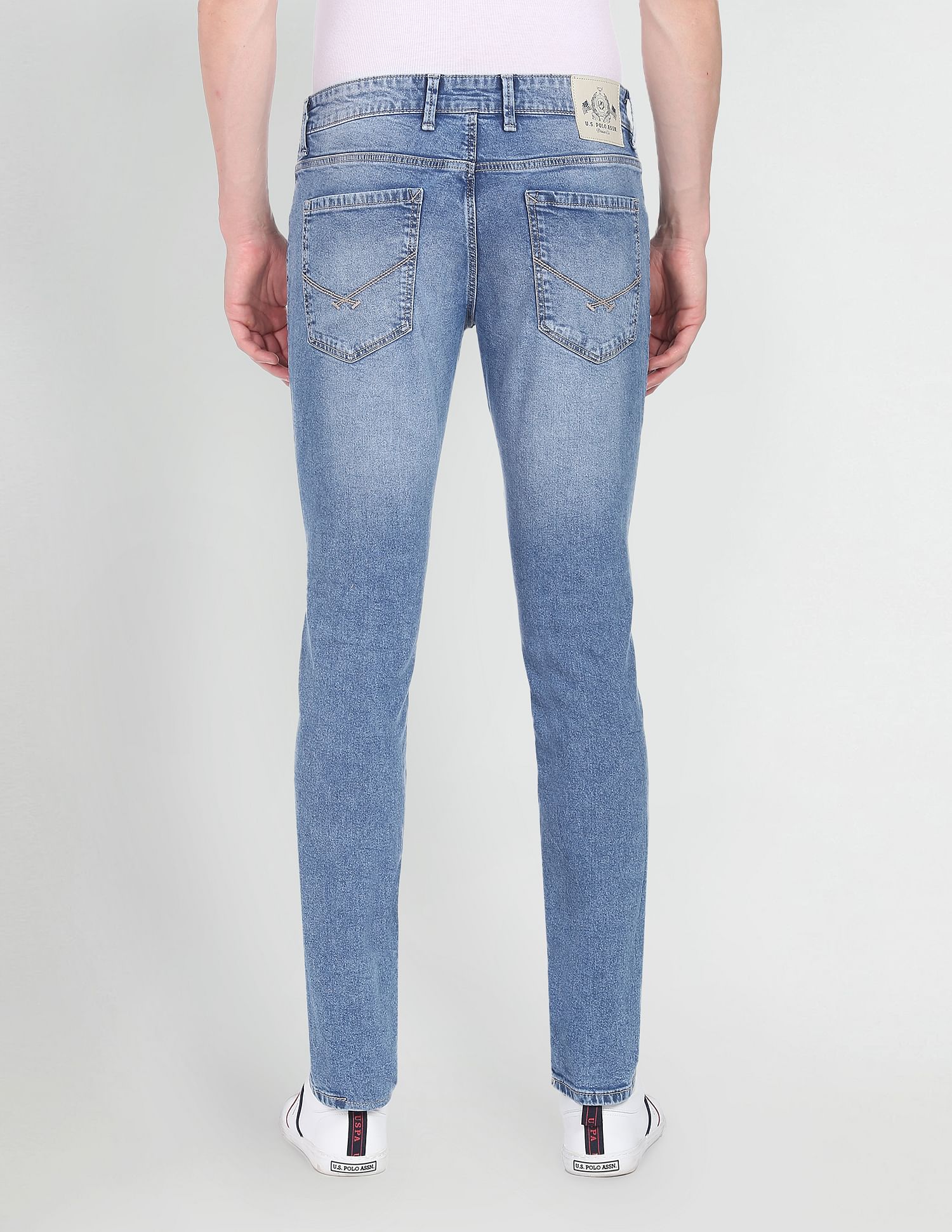 Stone Wash Brandon Slim Tapered Fit Jeans Blue - U.S. Polo Assn. India | Large