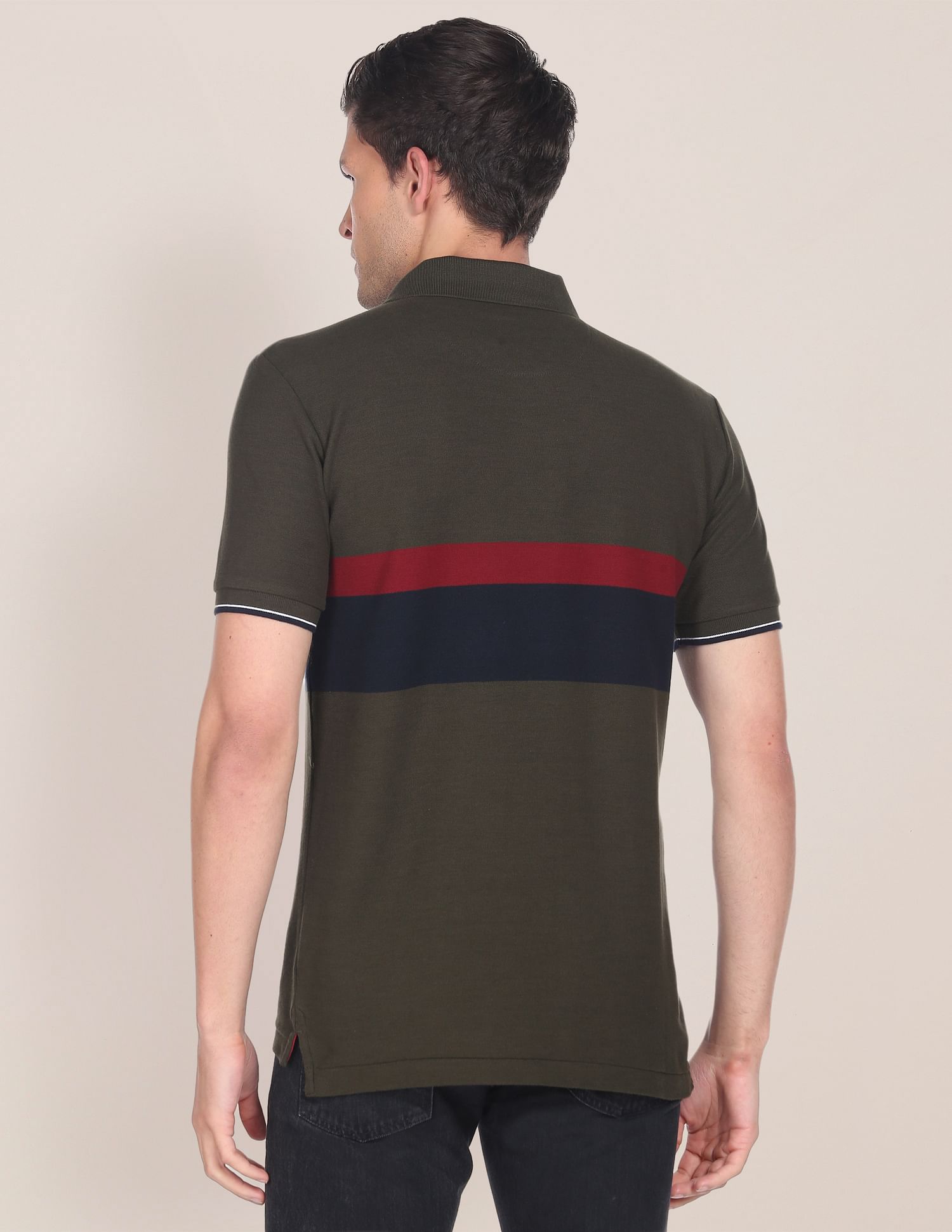 Iconic Embroidered Logo Polo Shirt Olive - U.S. Polo Assn. India | Large