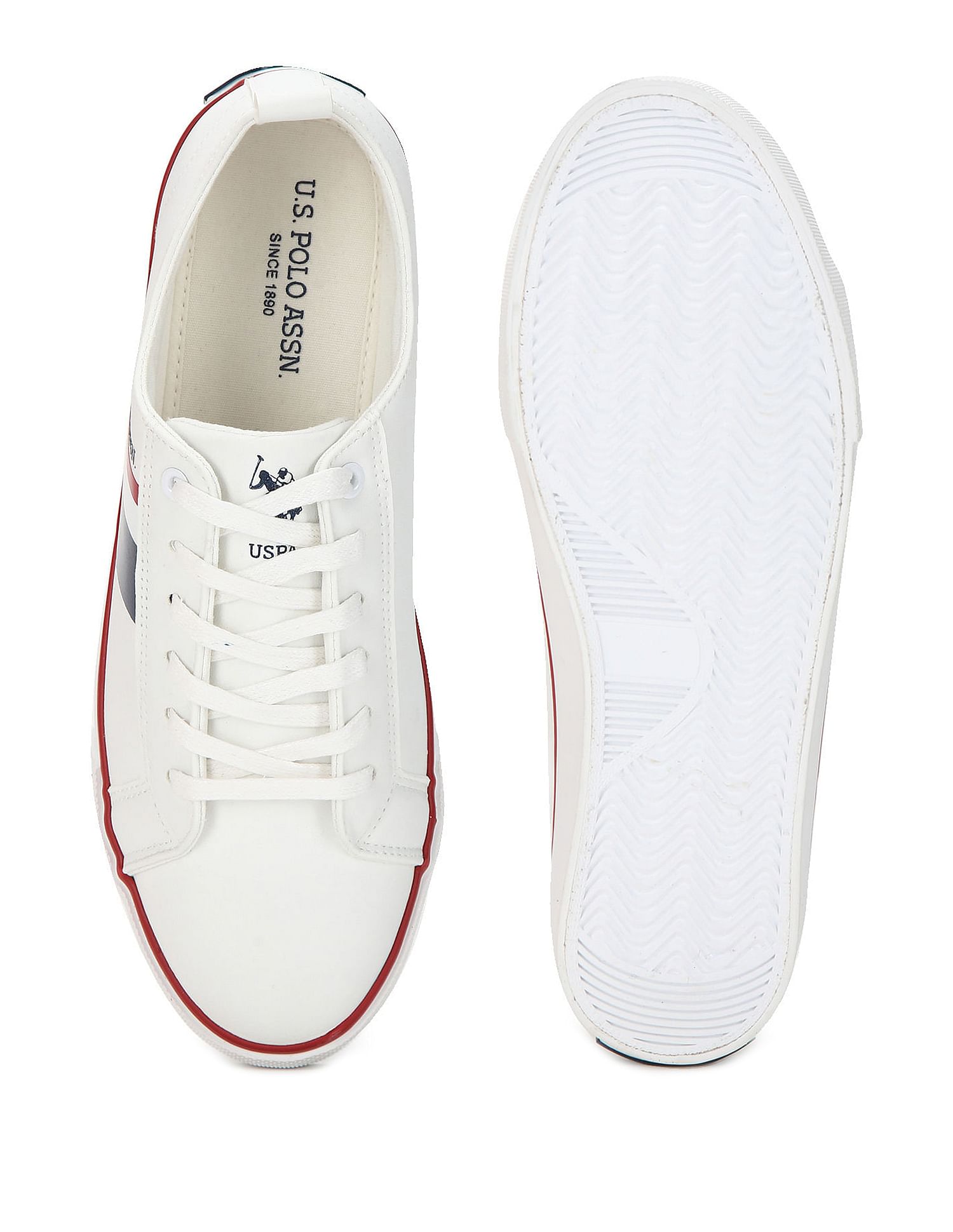 Men White Lace Up Panelled Martinez 2.0 Sneakers – U.S. Polo Assn. India