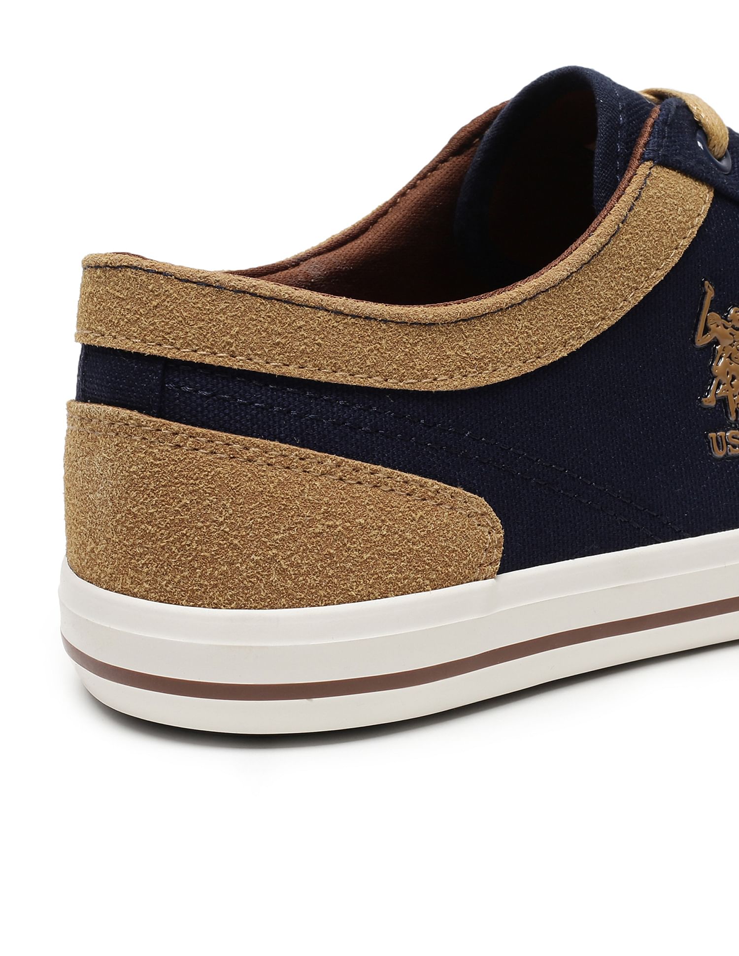 Men Contrast Trim Monton 4.0 Sneakers Navy - U.S. Polo Assn. India | Large