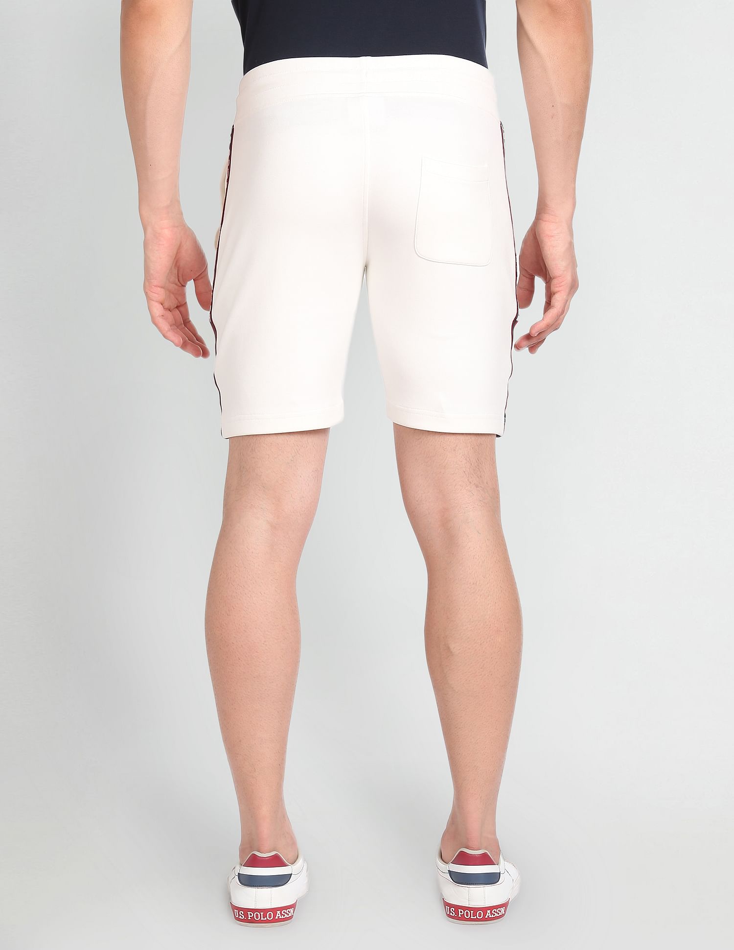 Brand Tape Knit Shorts White - U.S. Polo Assn. India | Large