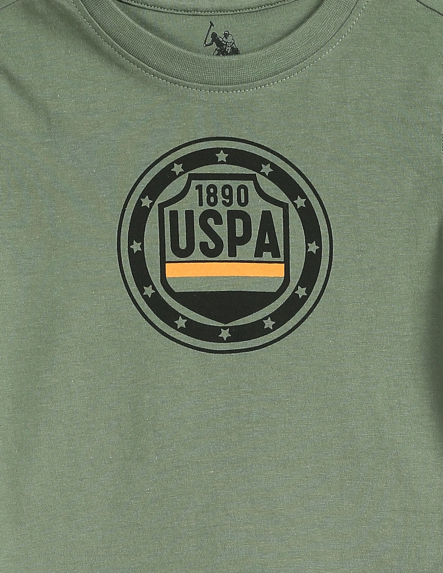 Brand Print Cotton Set Olive - U.S. POLO ASSN. | Large