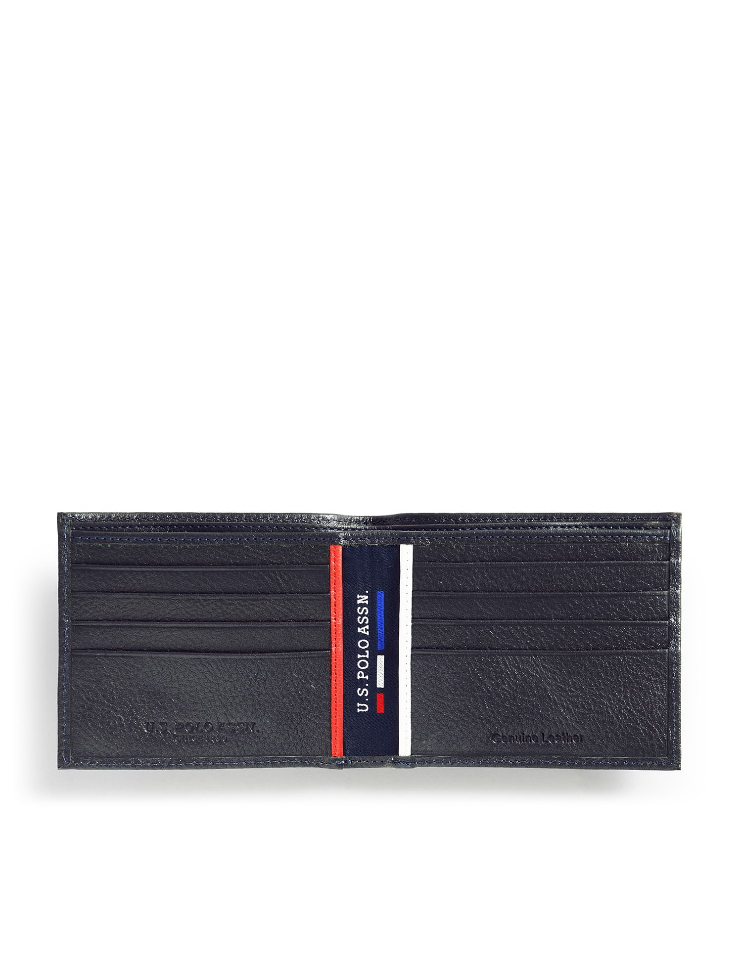 Bi-Fold Textured Wallet Navy - U.S. Polo Assn. India | Large