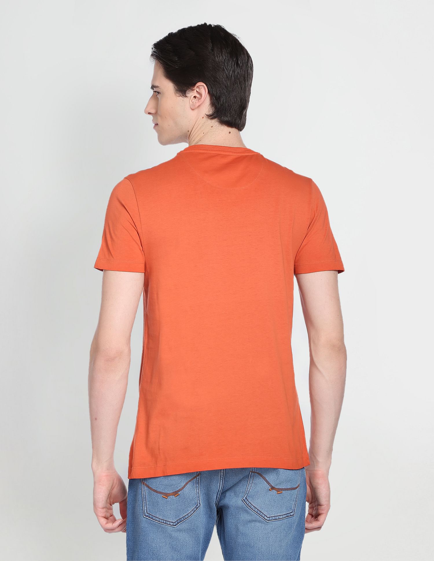 Iconic Brand Print T-Shirt Rust - U.S. Polo Assn. India | Large