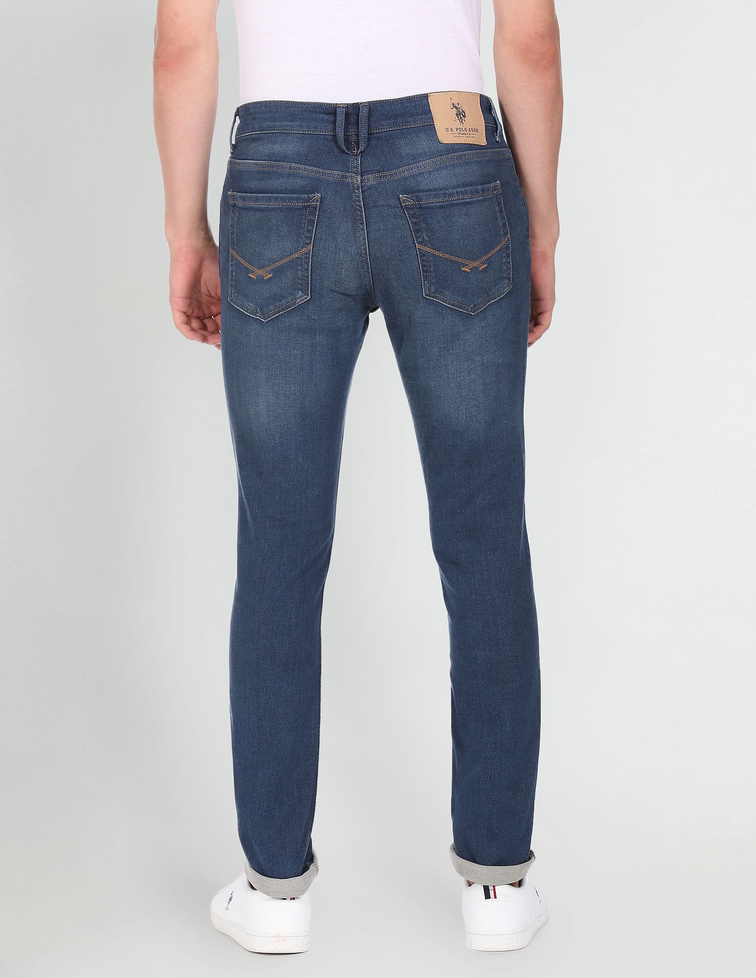 Brandon Slim Tapered Fit Stone Wash Jeans Blue - U.S. POLO ASSN. | Large