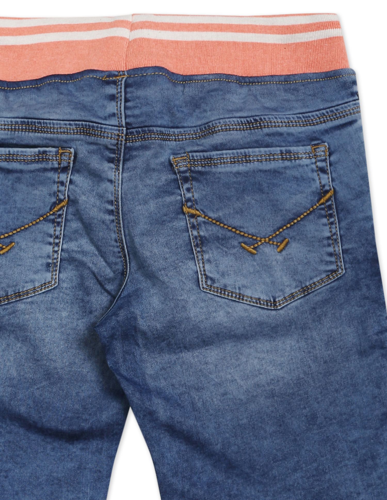 Drawstring Waist Washed Denim Shorts Dark Blue - U.S. POLO ASSN. | Large