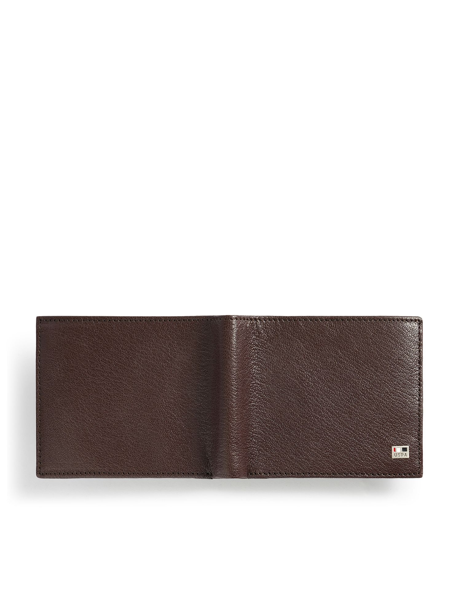 Bi-Fold Textured Wallet Dark Brown - U.S. POLO ASSN. | Large