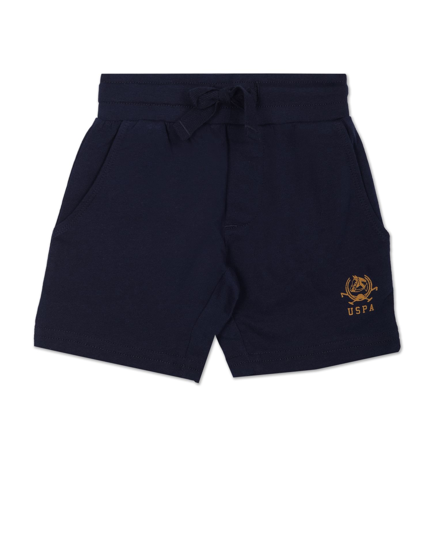 Boys Navy Brand Print Cotton Set Navy - U.S. POLO ASSN. | Large