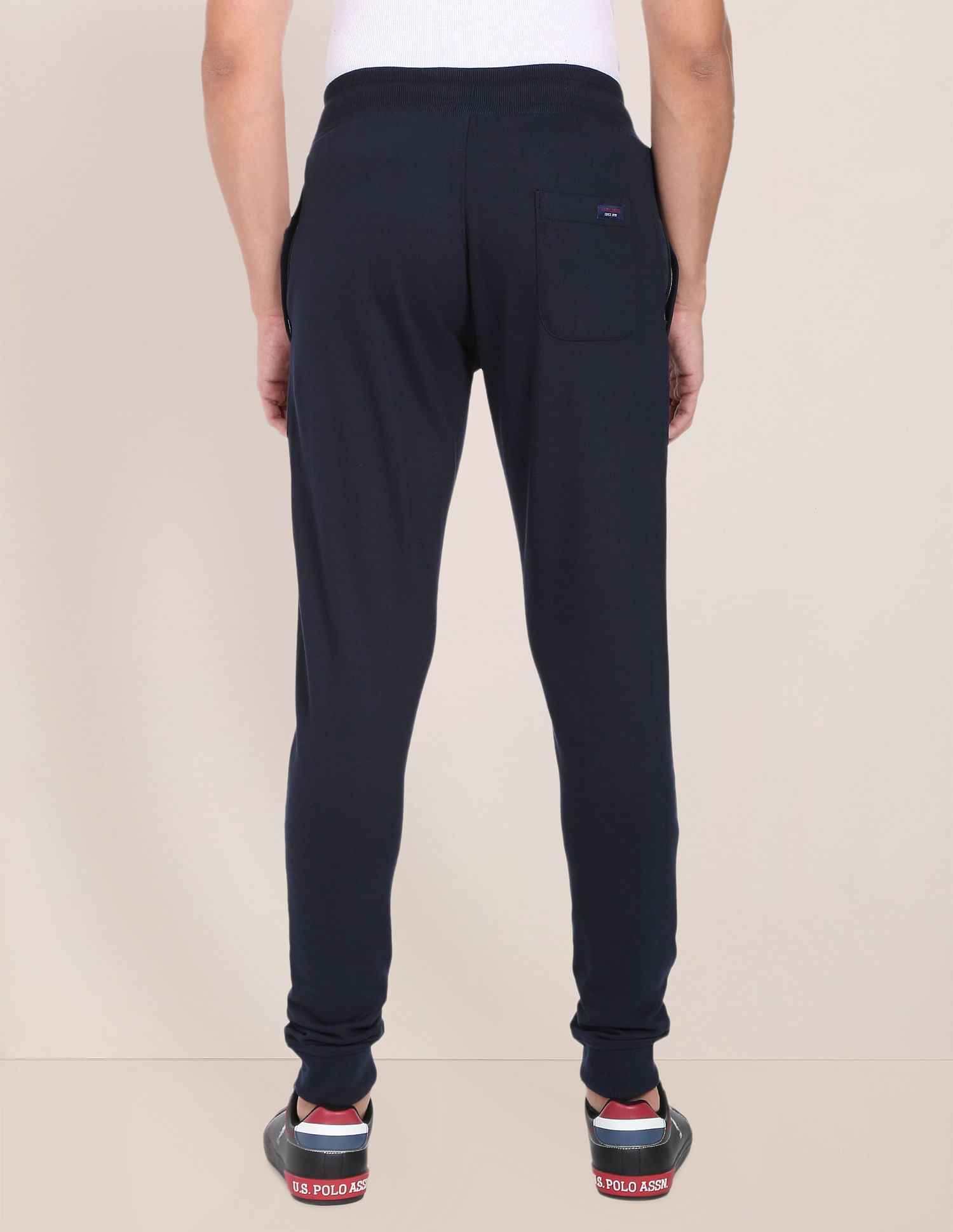 Drawstring Waist Embroidered Logo Joggers Navy - U.S. POLO ASSN. | Large