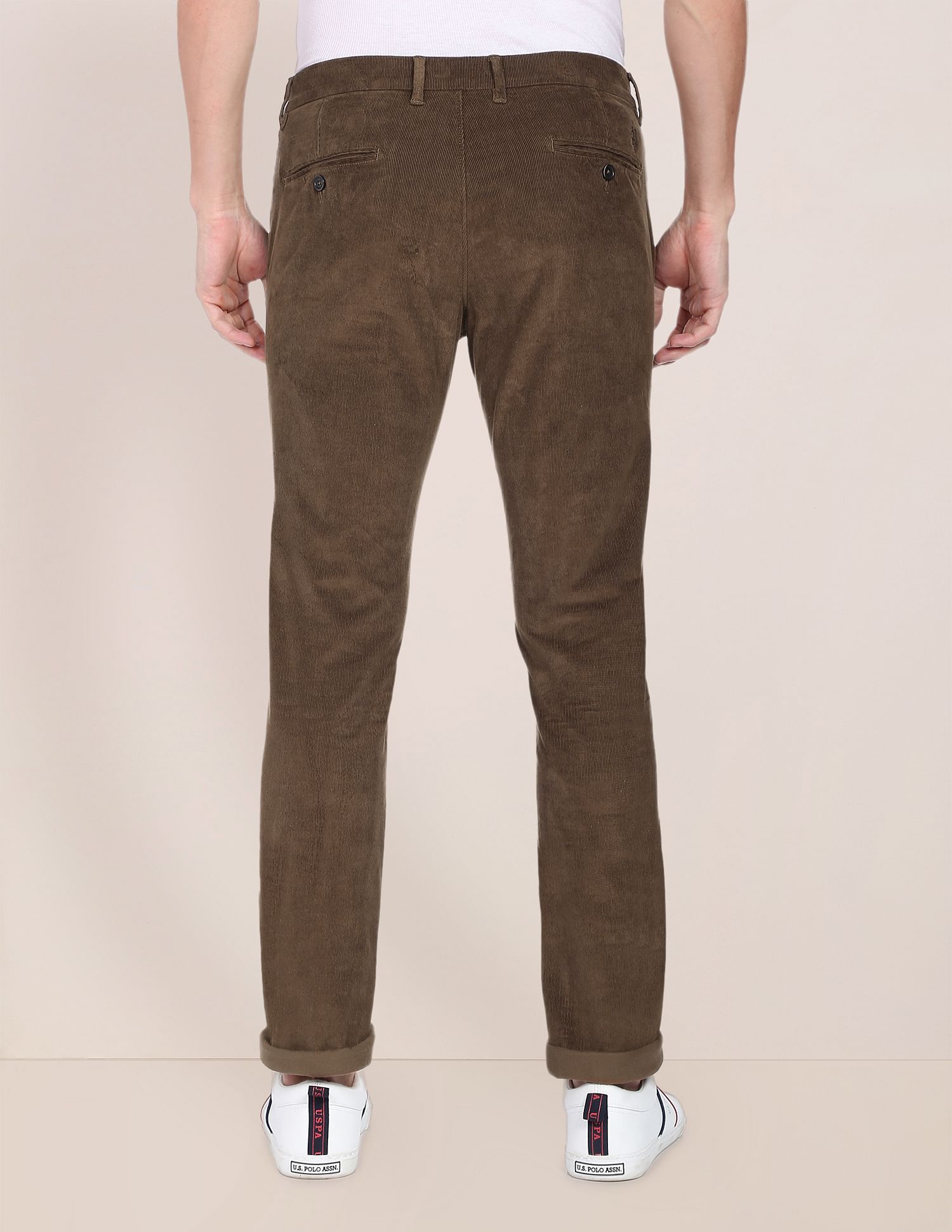 03-1002-C53M - New Yorker Pant Stretch Corduroy - Brown | James Dant