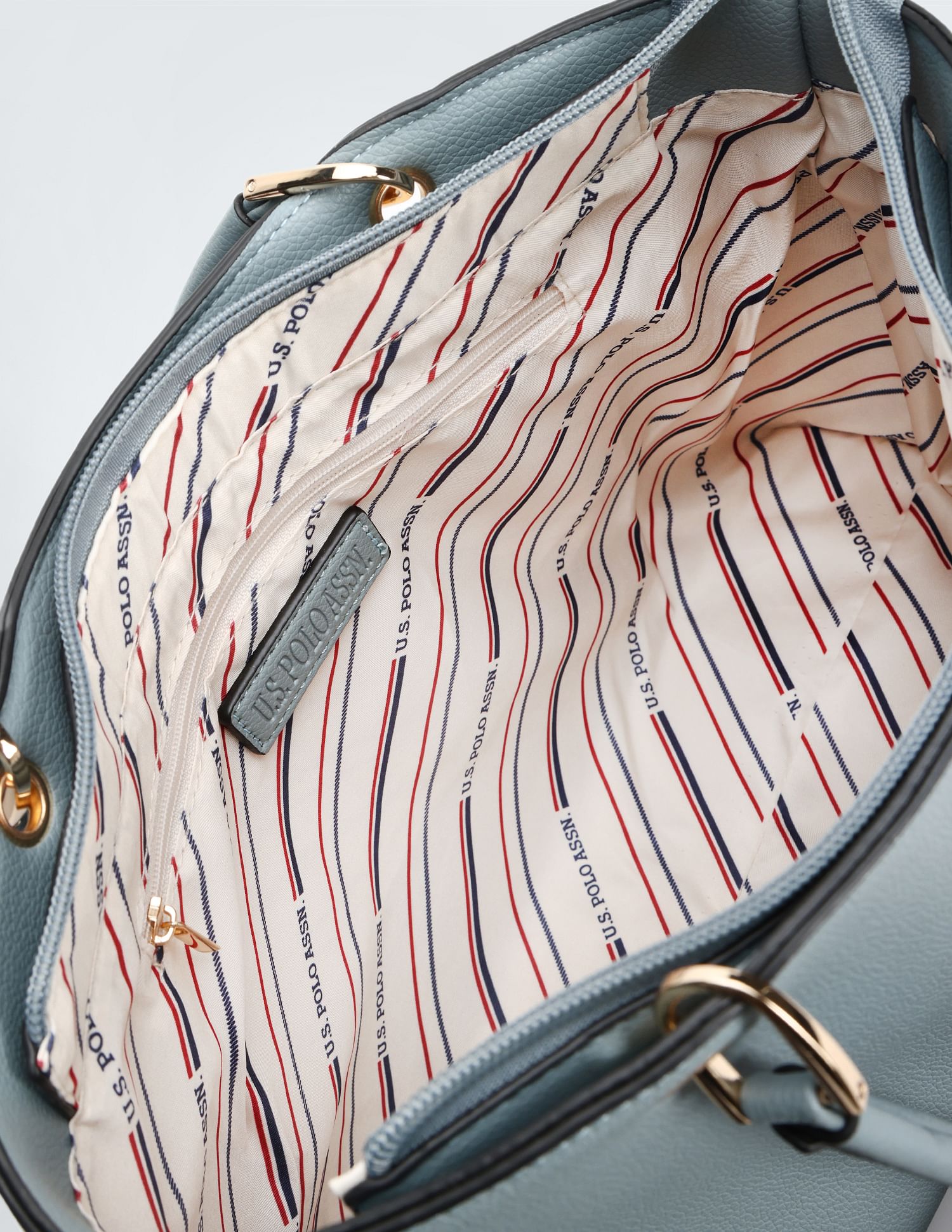 Minimal Structured Hang Bag Light Blue - U.S. POLO ASSN. | Large