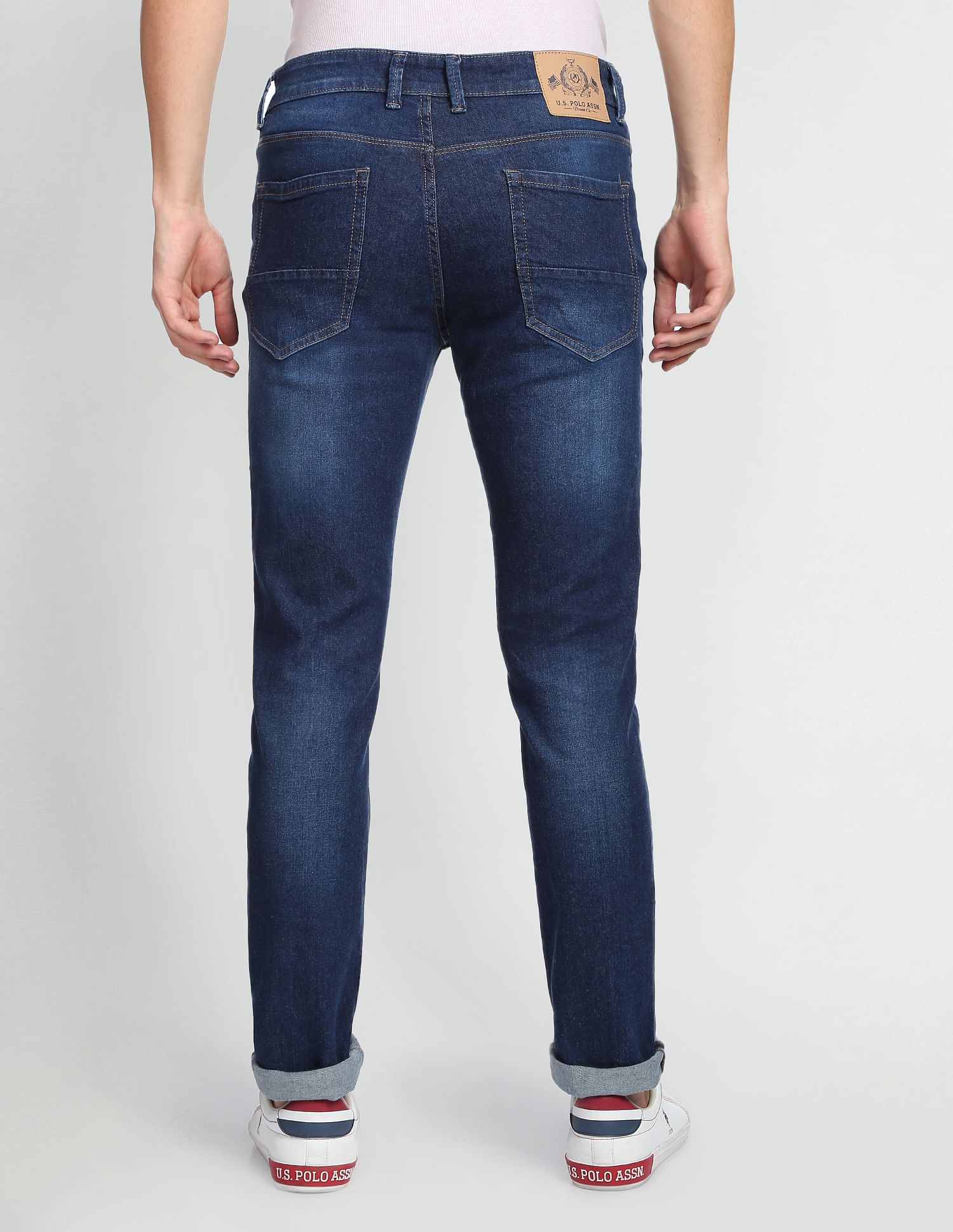 Stone Wash Brandon Slim Tapered Fit Jeans Blue - U.S. Polo Assn. India | Large