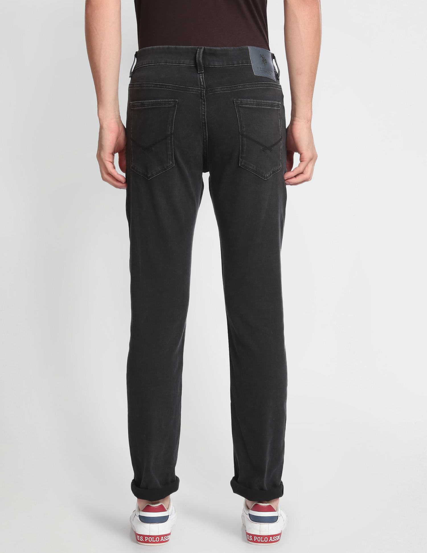 Brandon Slim Tapered Twill Premium Jeans Black - U.S. Polo Assn. India | Large