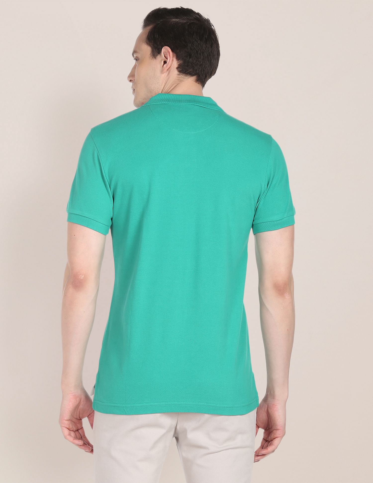 Brand Tape Cotton Polo Shirt Green - U.S. Polo Assn. India | Large