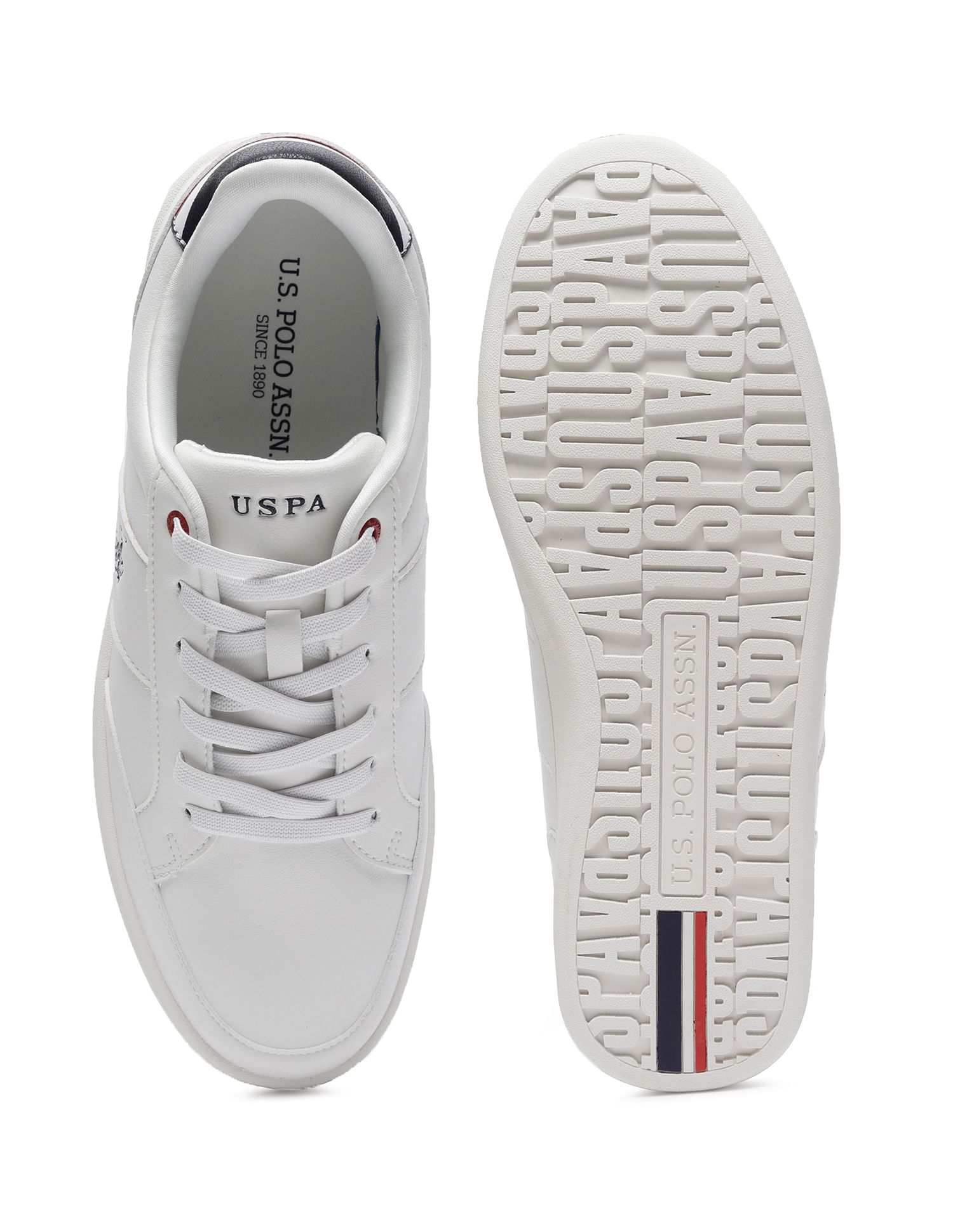 Men Off White Ulrin Panelled Solid Sneakers – U.S. Polo Assn. India