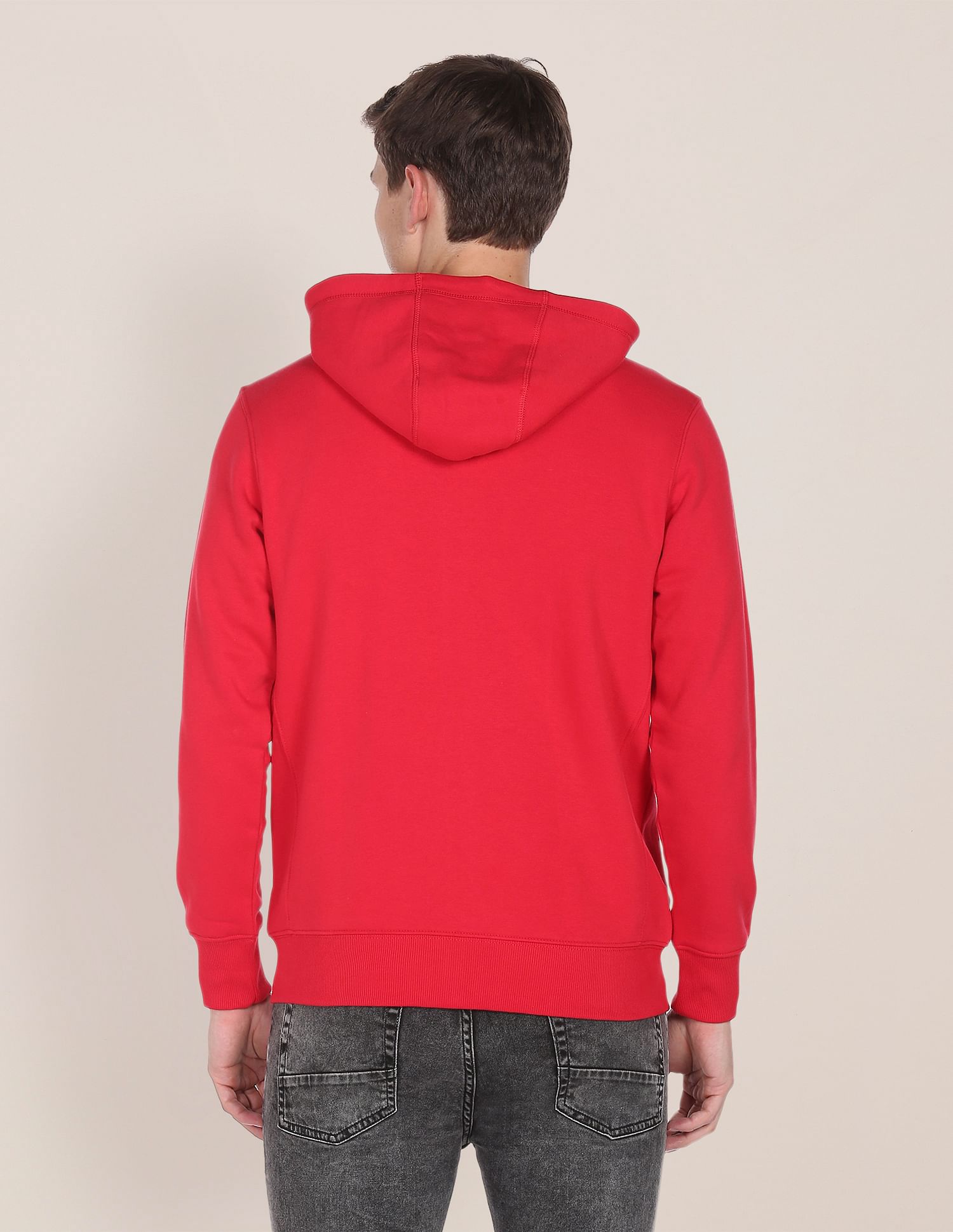 Drawstring Hood Solid Sweatshirt Red - U.S. POLO ASSN. | Large