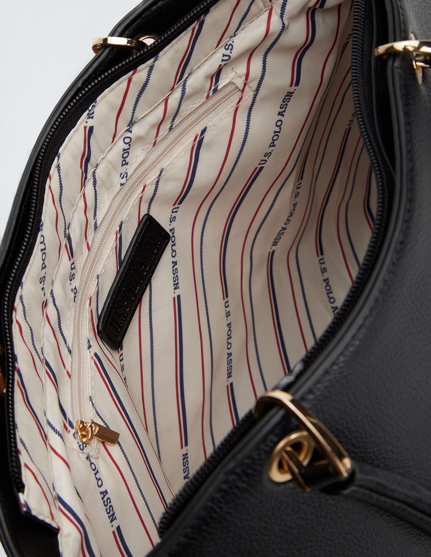 Minimal Structured Hang Bag Black - U.S. POLO ASSN. | Large