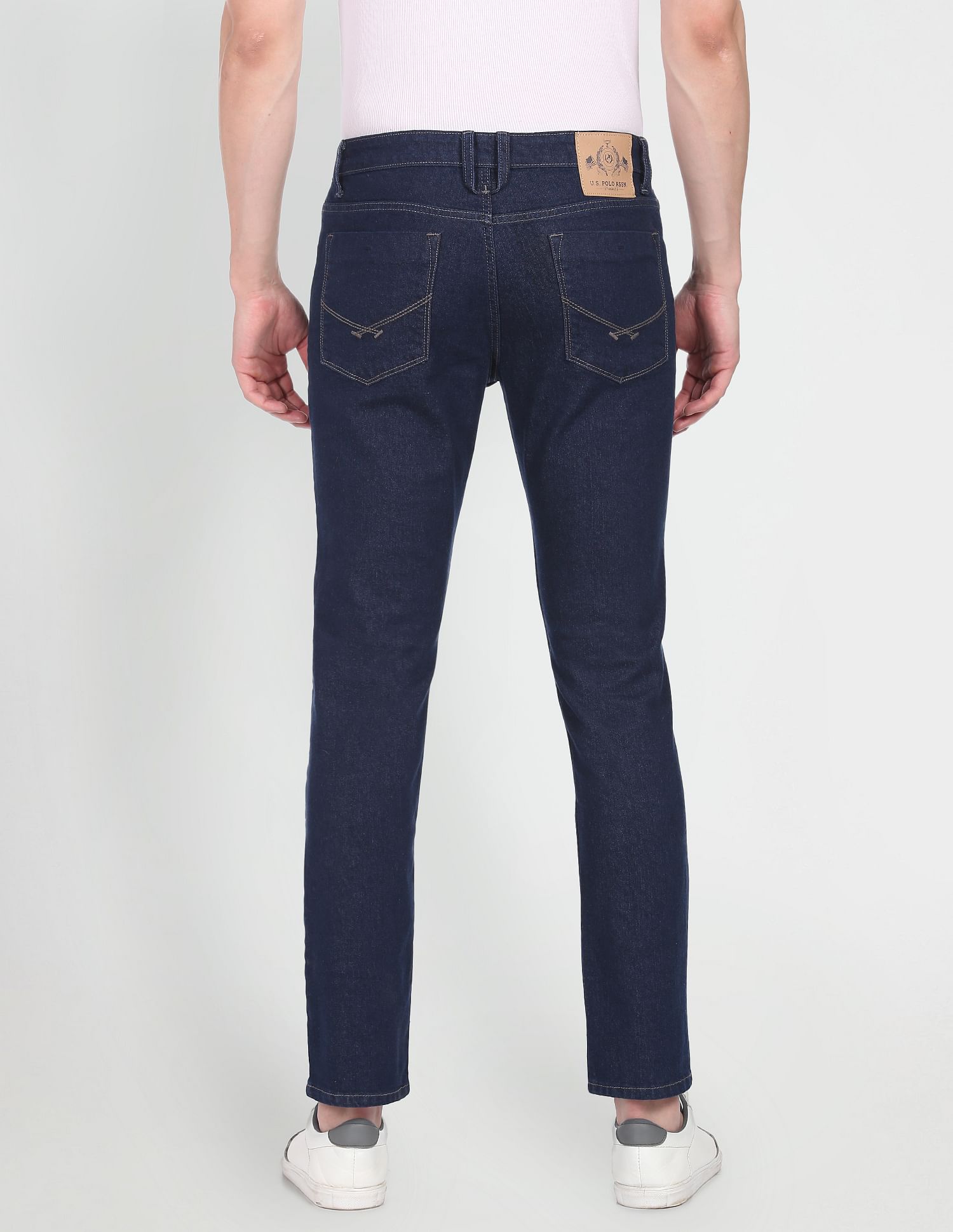 Brandon Slim Tapered Fit Stone Wash Jeans Blue - U.S. Polo Assn. India | Large