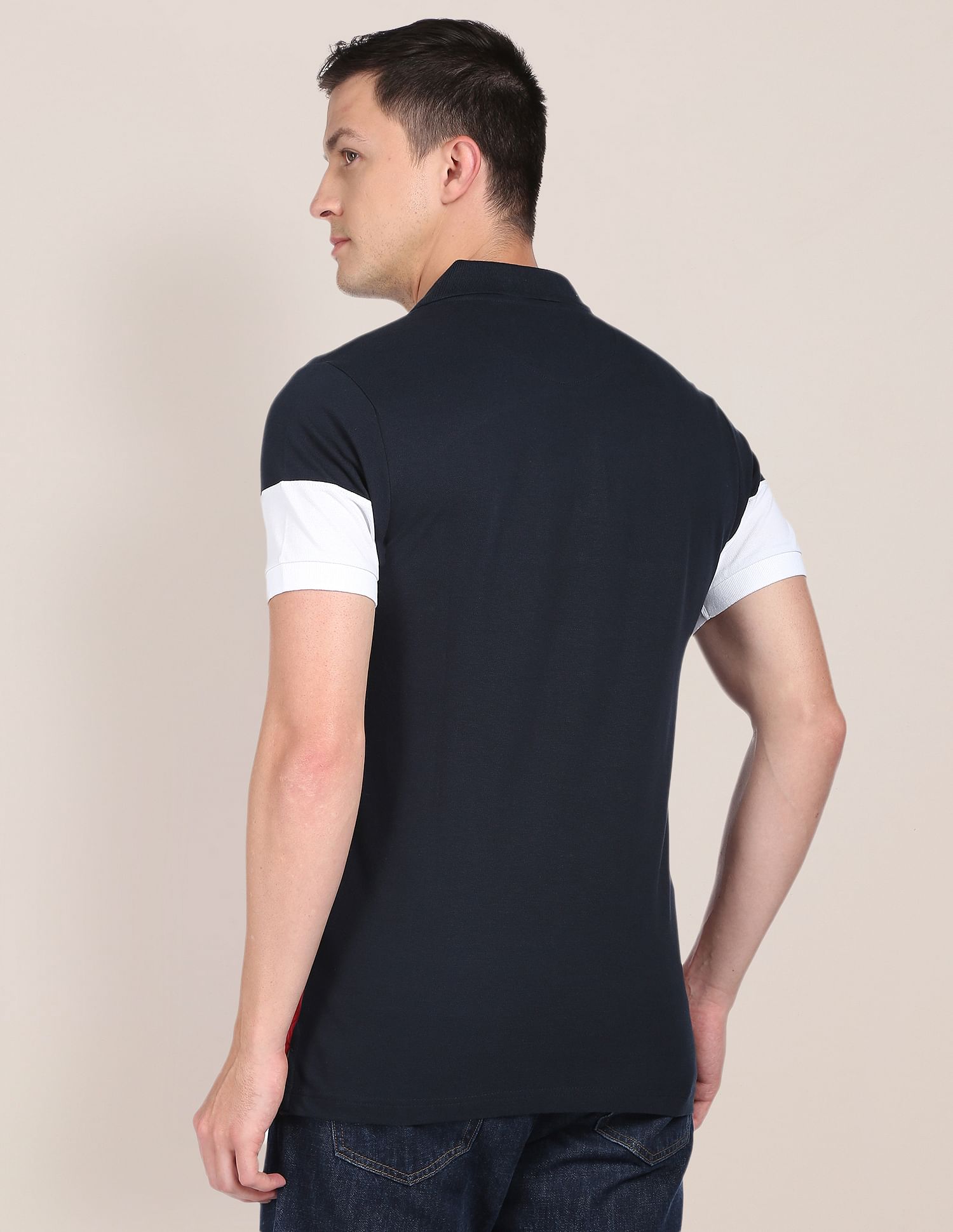 Colour Block Cotton Polo Shirt White - U.S. POLO ASSN. | Large