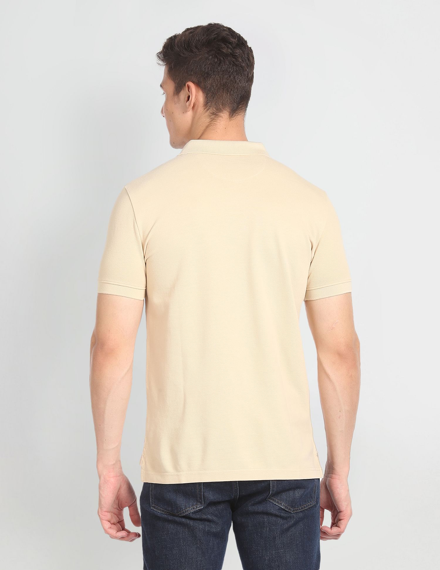 Brand Print Pique Polo Shirt Peach - U.S. POLO ASSN. | Large