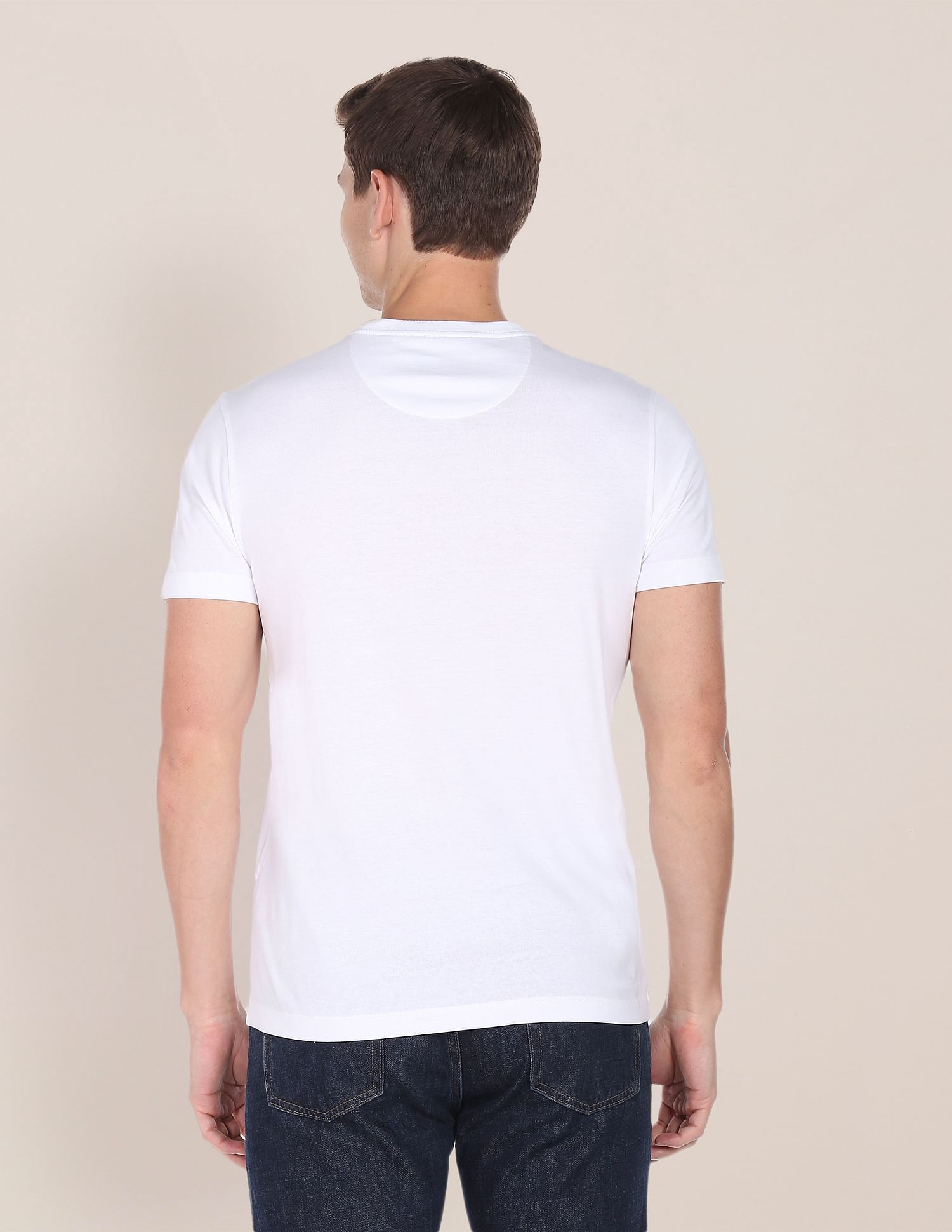 Cotton Vertical Stripe T-Shirt White - U.S. POLO ASSN. | Large