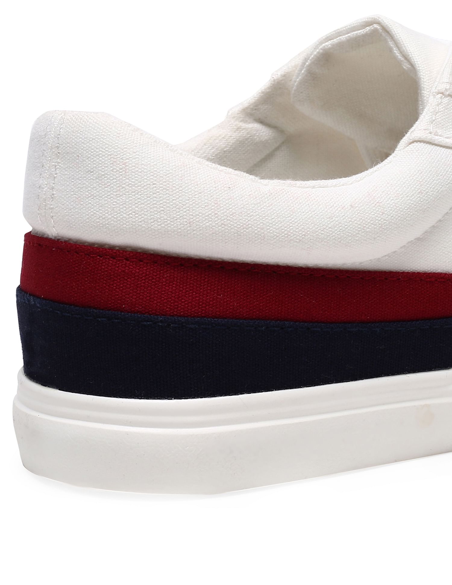 Men Contrast Stripe Canvas Clarkin Sneakers Off-White - U.S. POLO ASSN. | Large