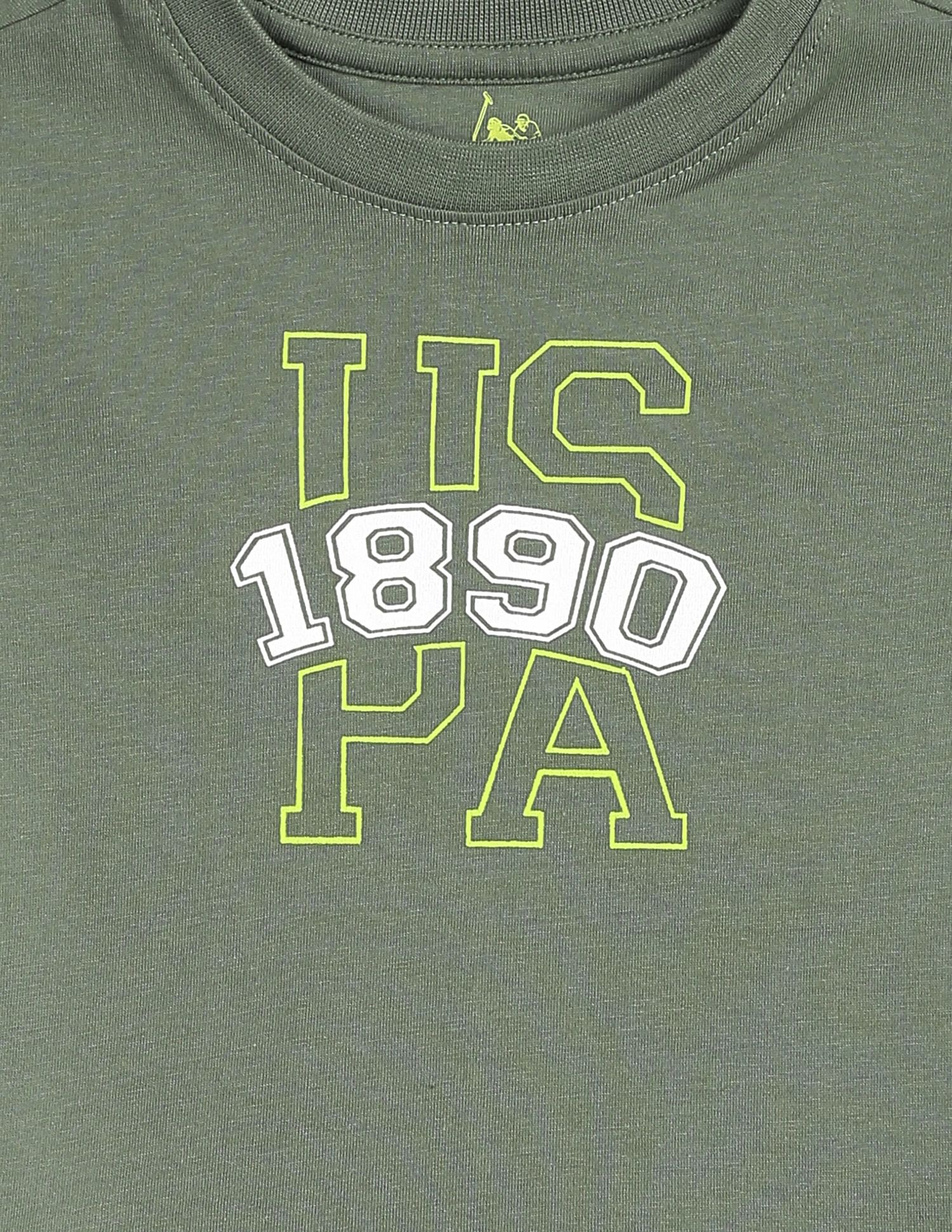 Brand Print Cotton Set Olive - U.S. POLO ASSN. | Large