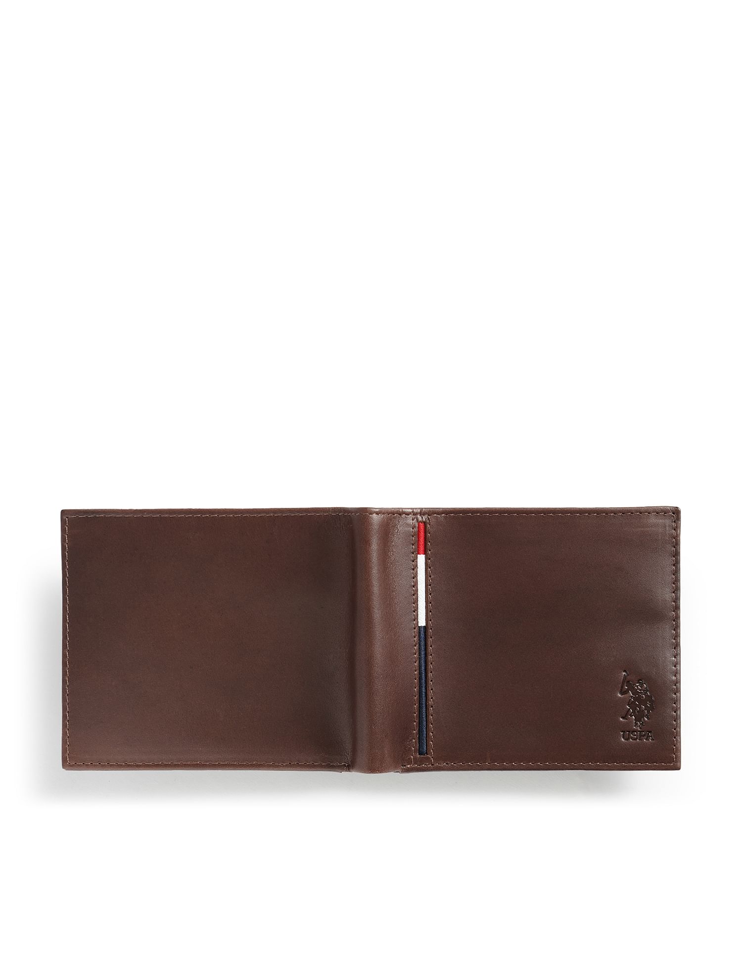 Bi-Fold Solid Wallet Dark Brown - U.S. POLO ASSN. | Large
