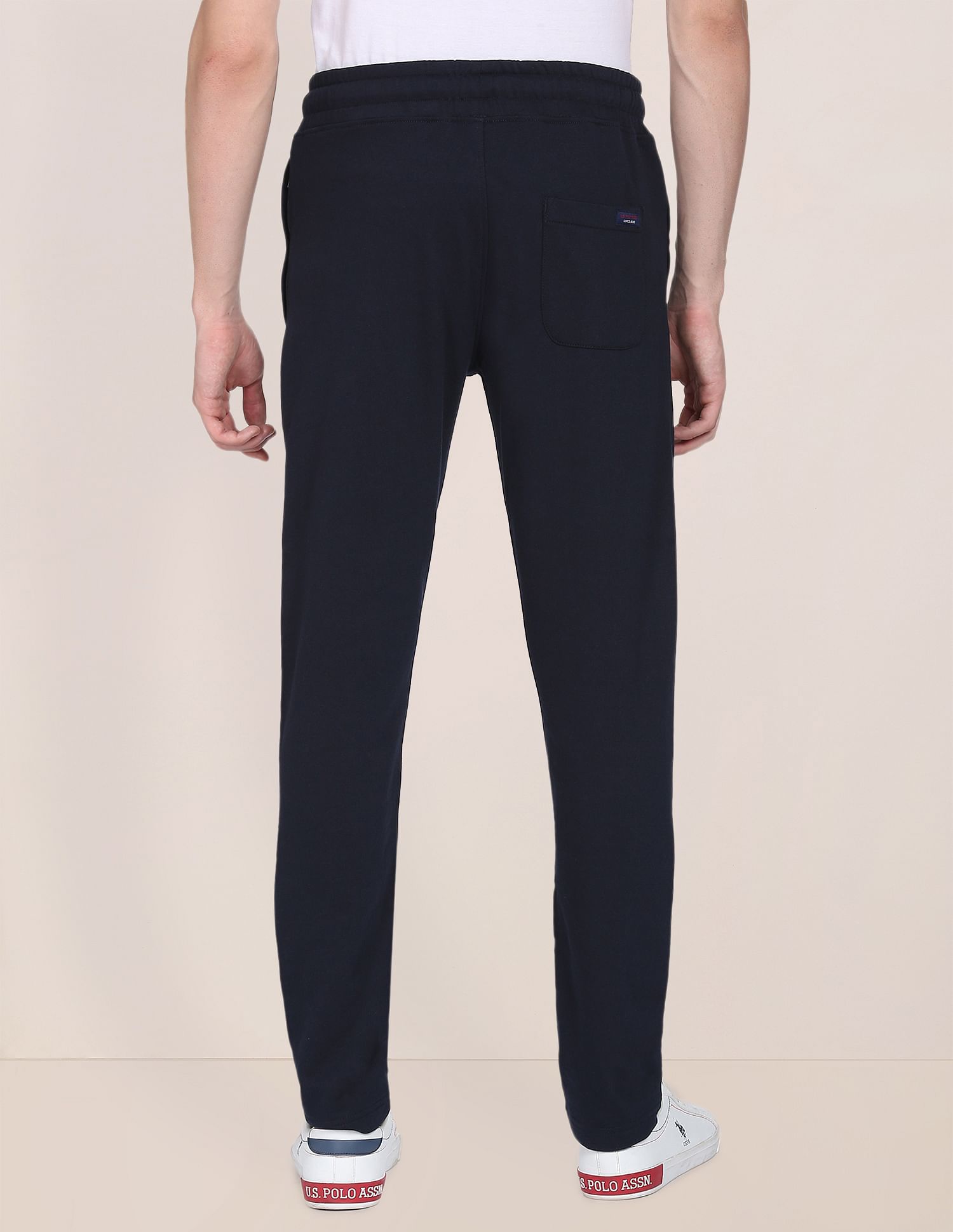 Mid Rise Solid Track Pants Navy - U.S. POLO ASSN. | Large